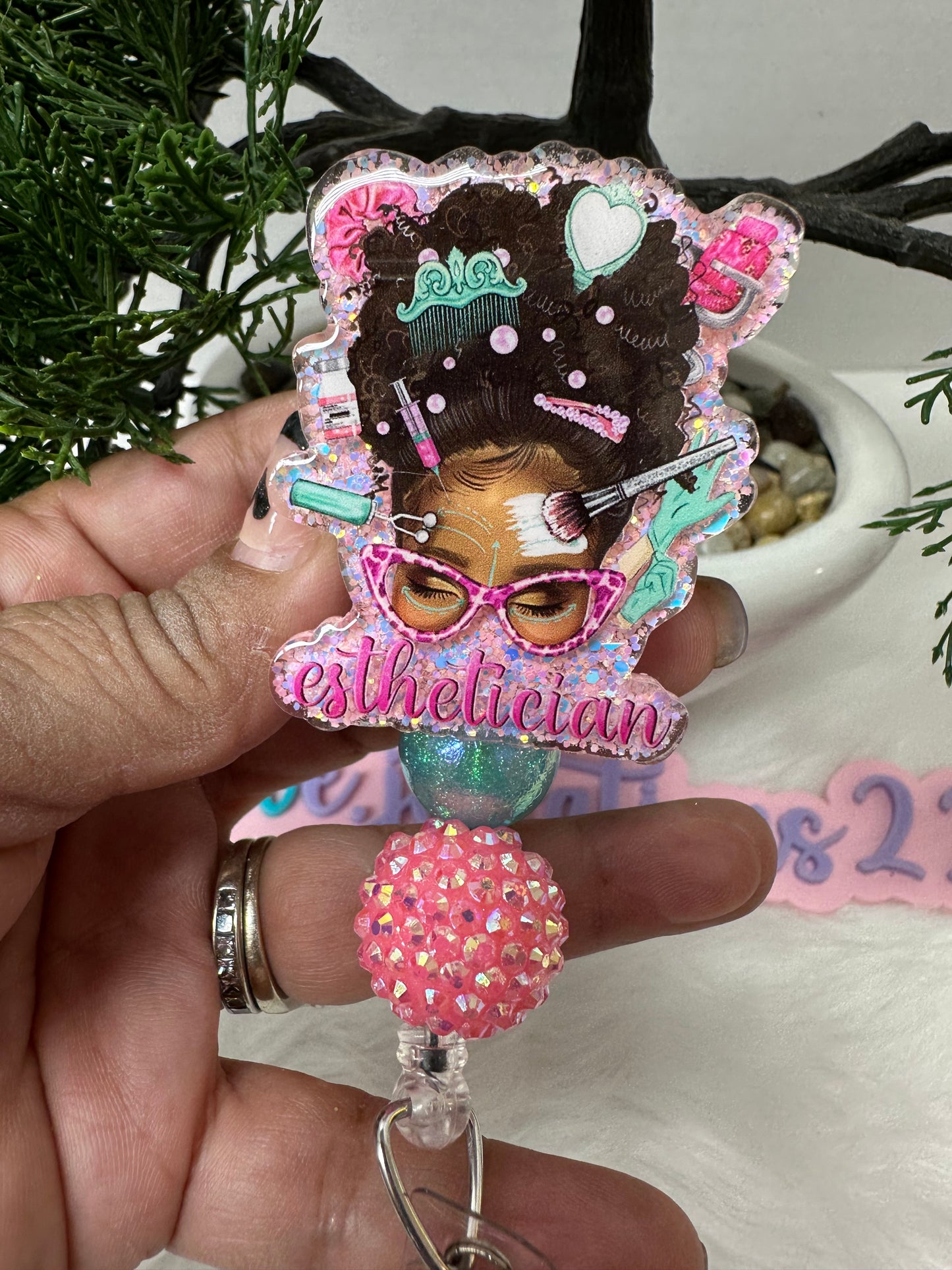 Esthetician Badge Reel