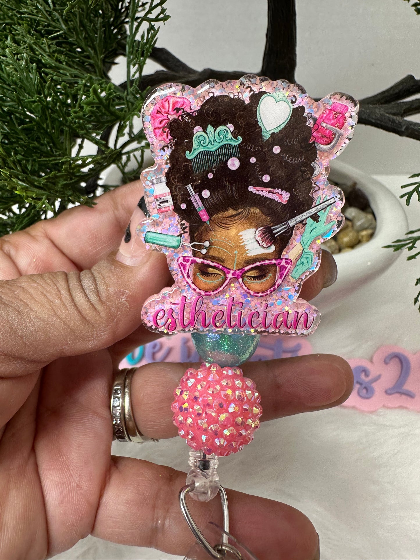 Esthetician Badge Reel