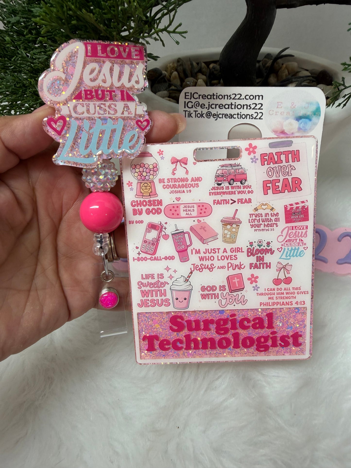 I LOVE Jesus BUT I Cuss a Little Badge Buddy Set