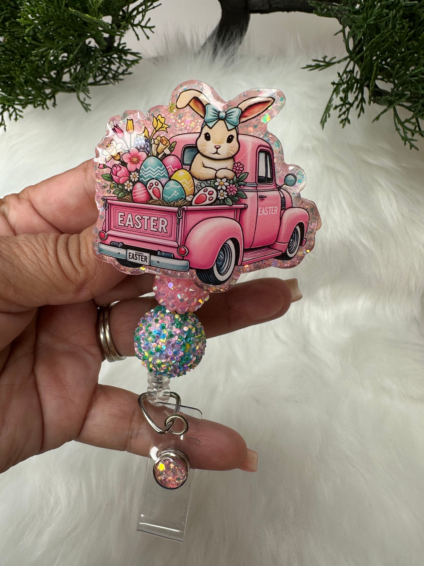 Easter Truck Badge Reel