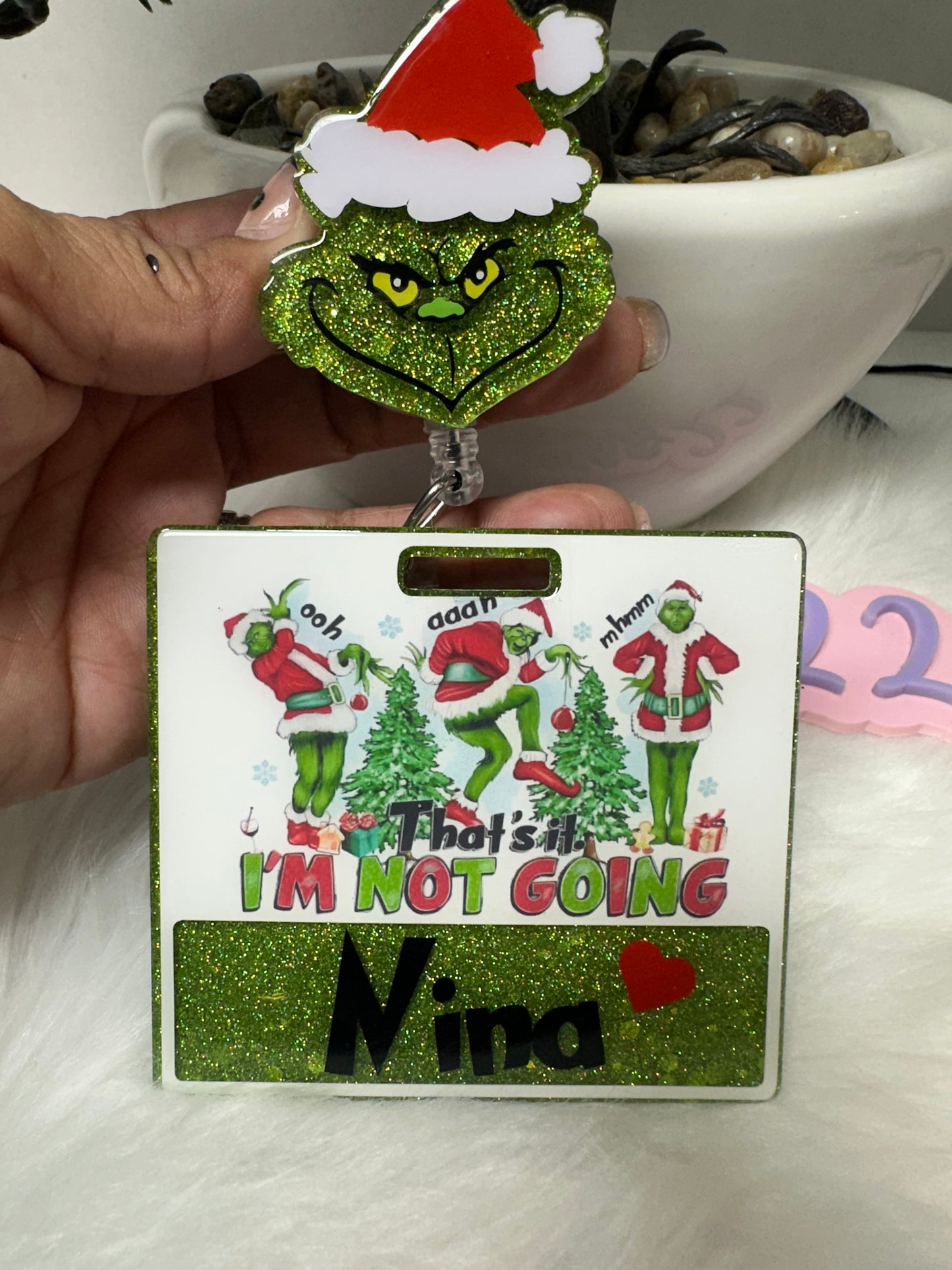 Grinch I’m Not Going Badge Buddy Set