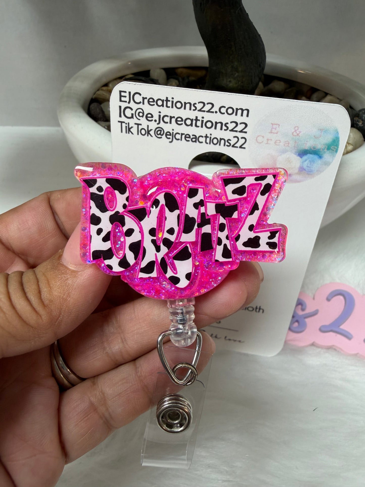 Cow Bratz Badge Reel