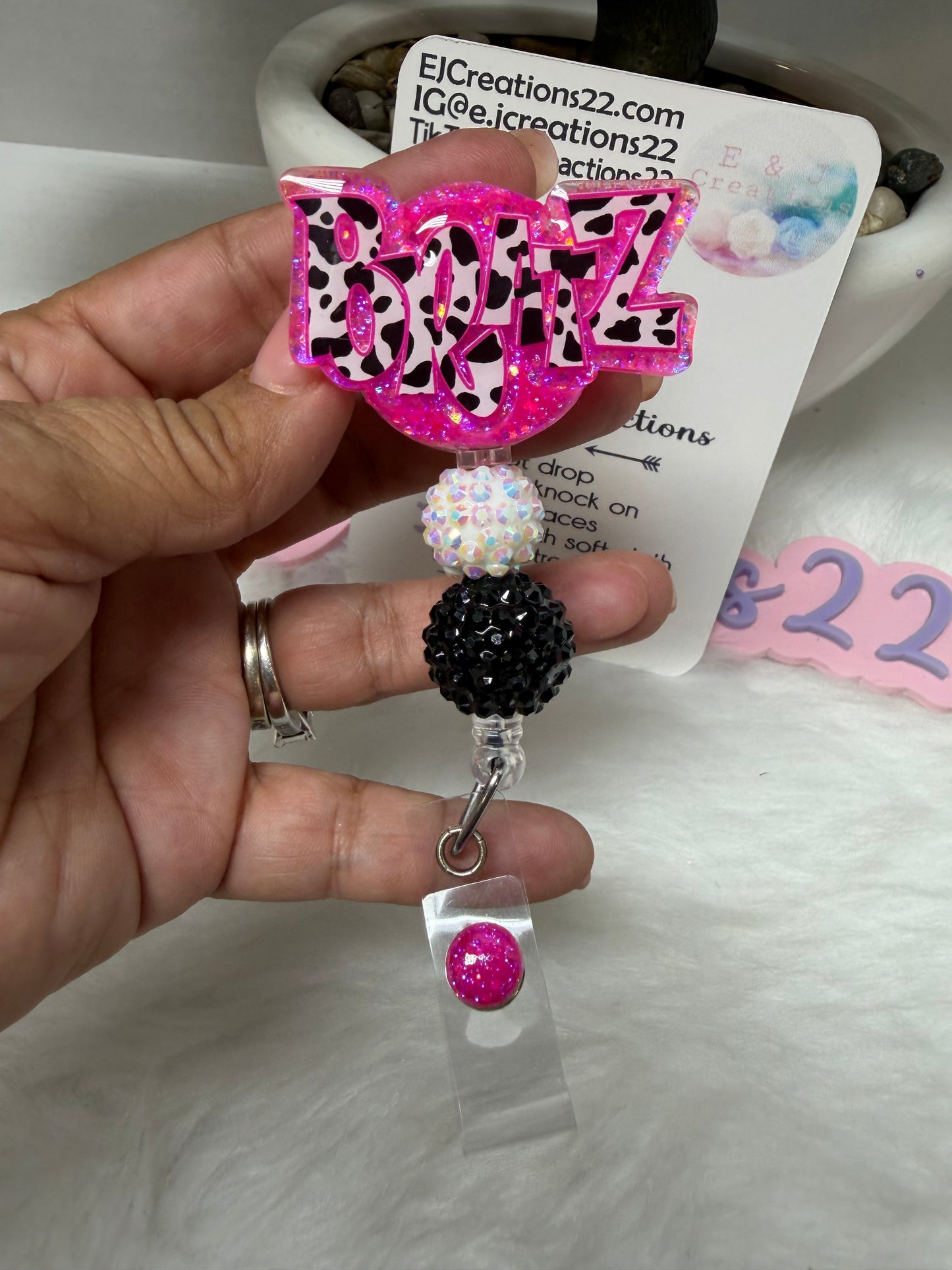 Cow Bratz Badge Reel