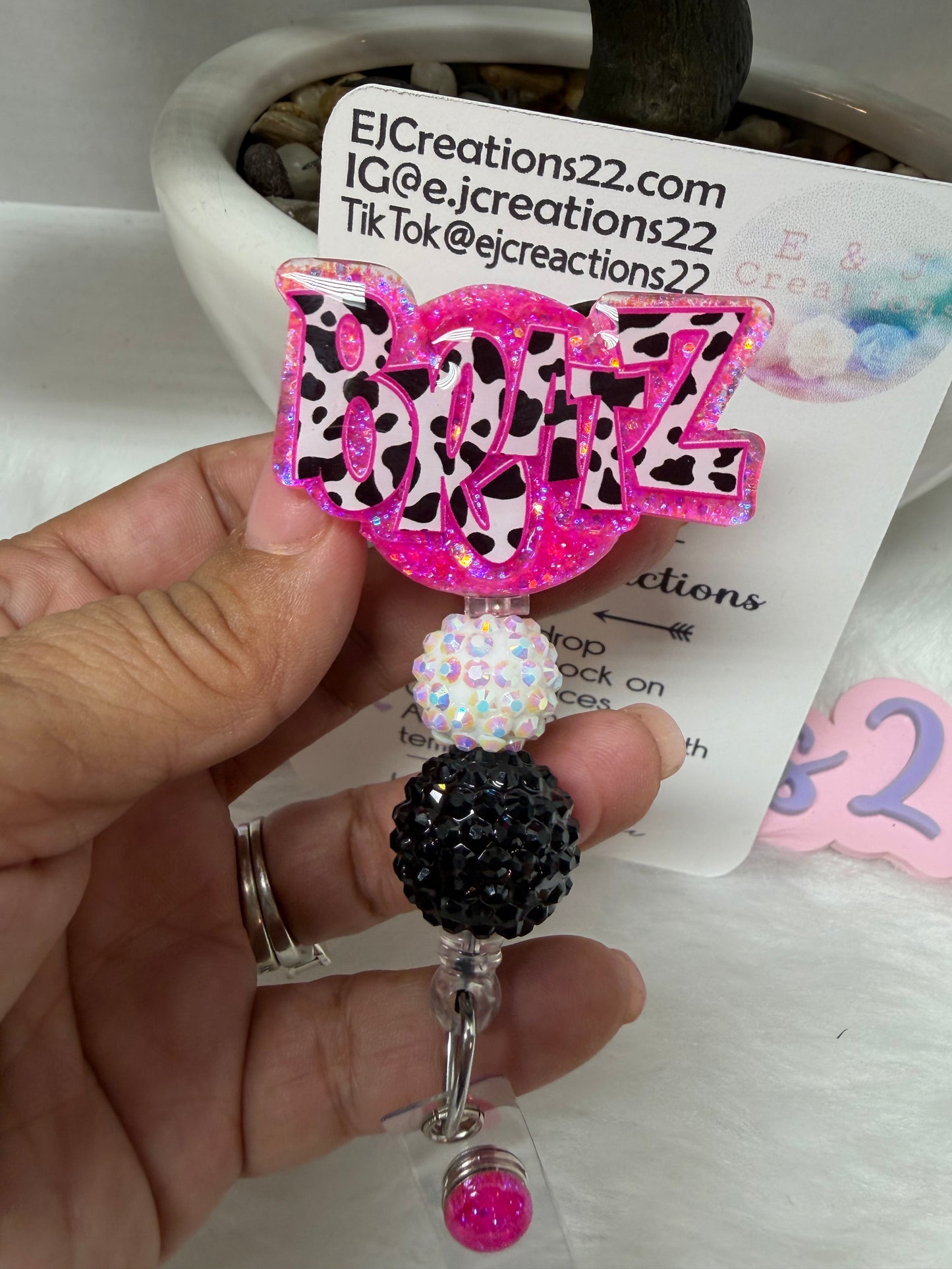 Cow Bratz Badge Reel