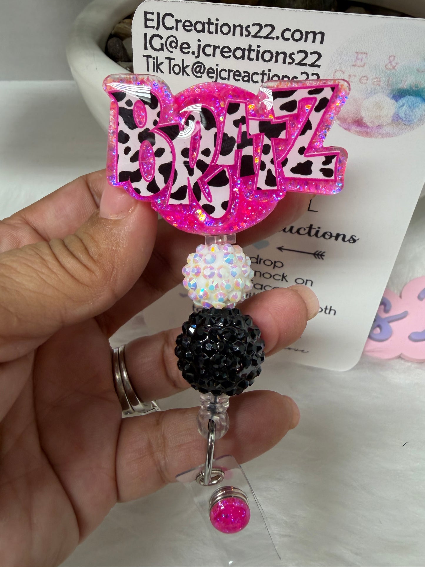Cow Bratz Badge Reel