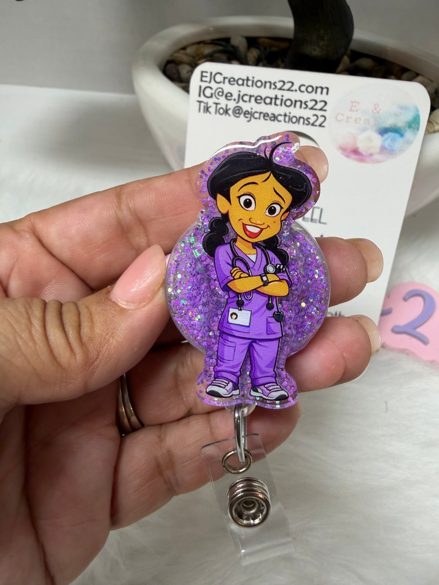 Purple Medical Girlie Badge Reel