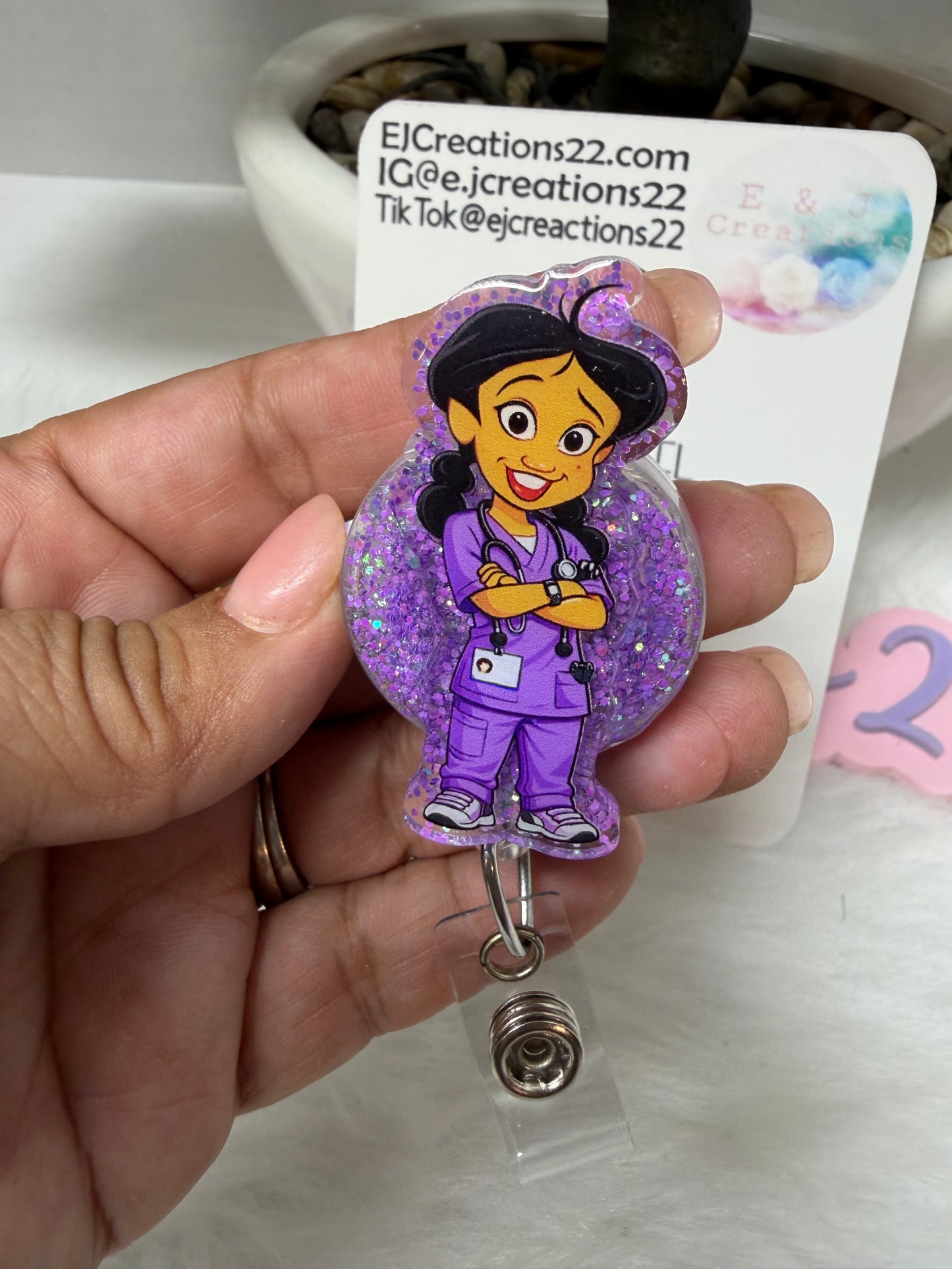 Purple Medical Girlie Badge Reel