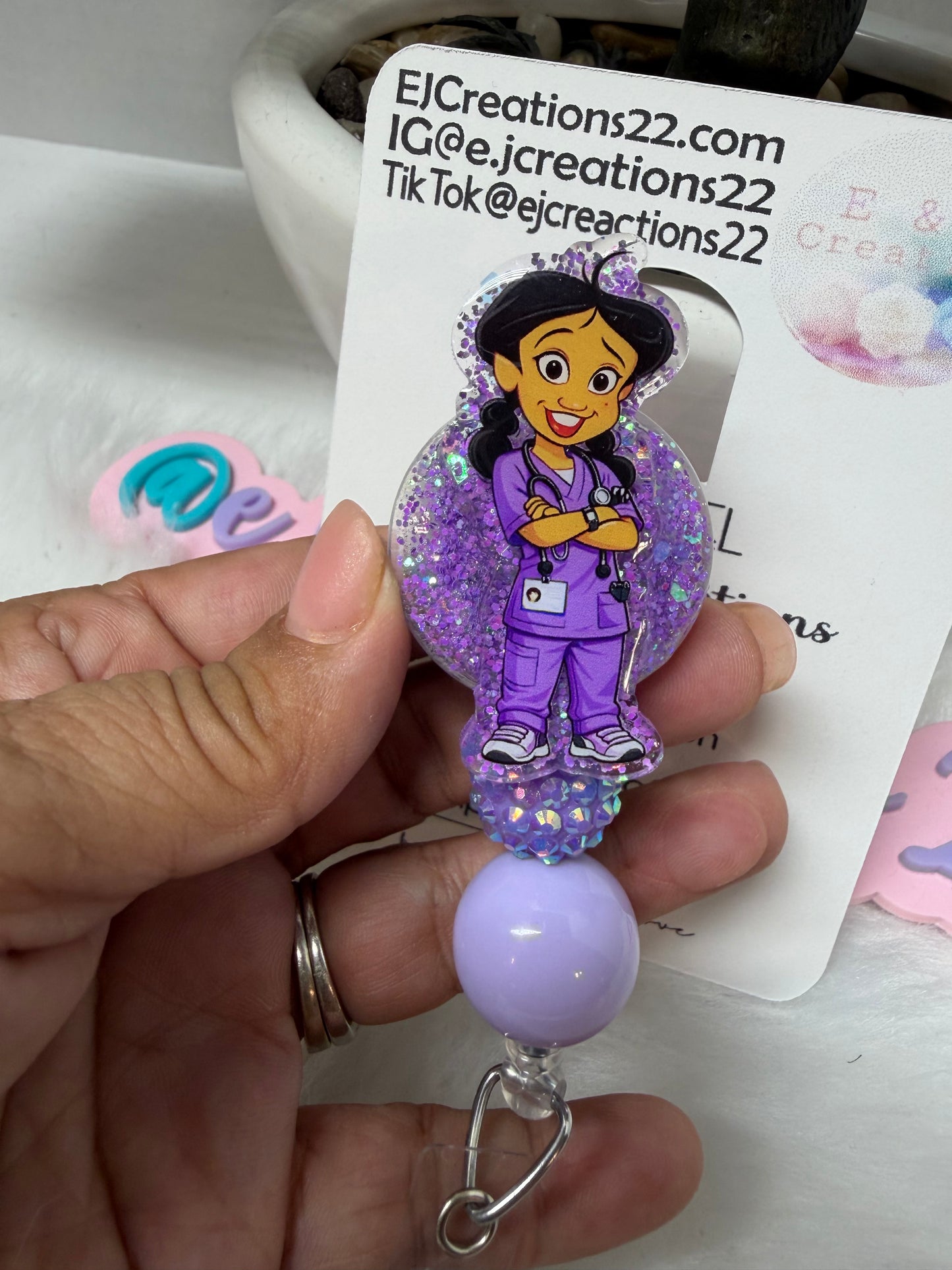 Purple Medical Girlie Badge Reel