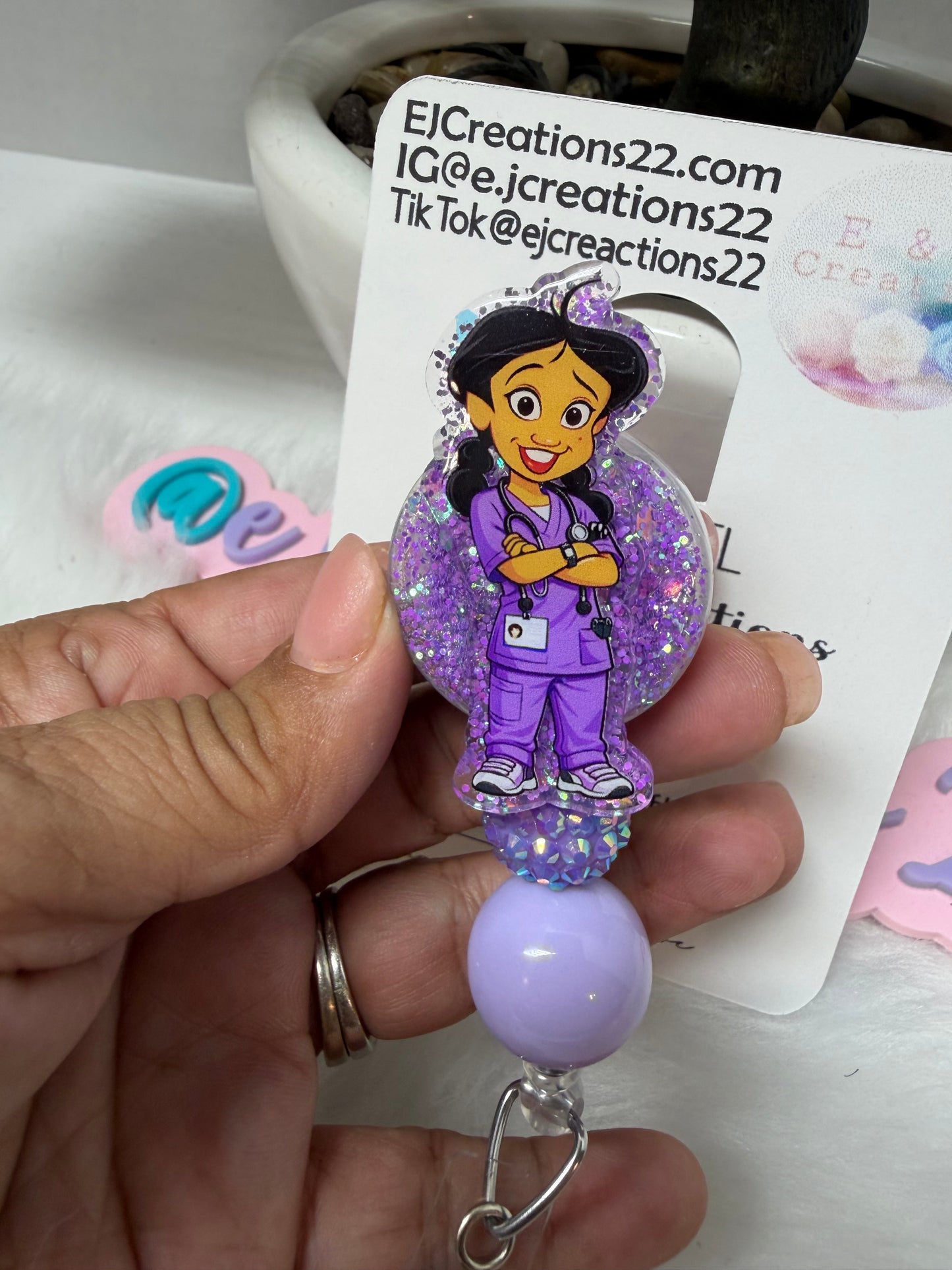 Purple Medical Girlie Badge Reel