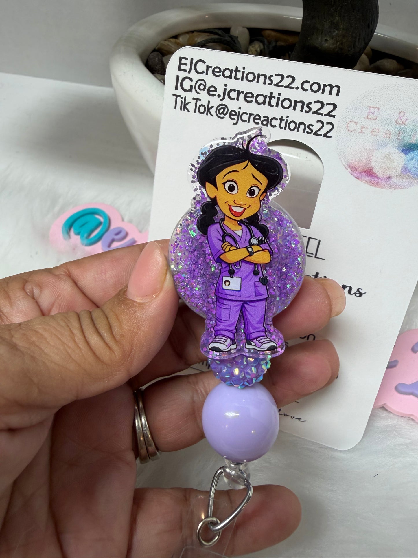 Purple Medical Girlie Badge Reel