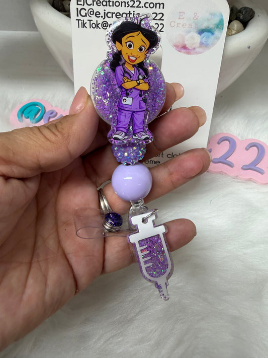 Purple Medical Girlie Badge Reel