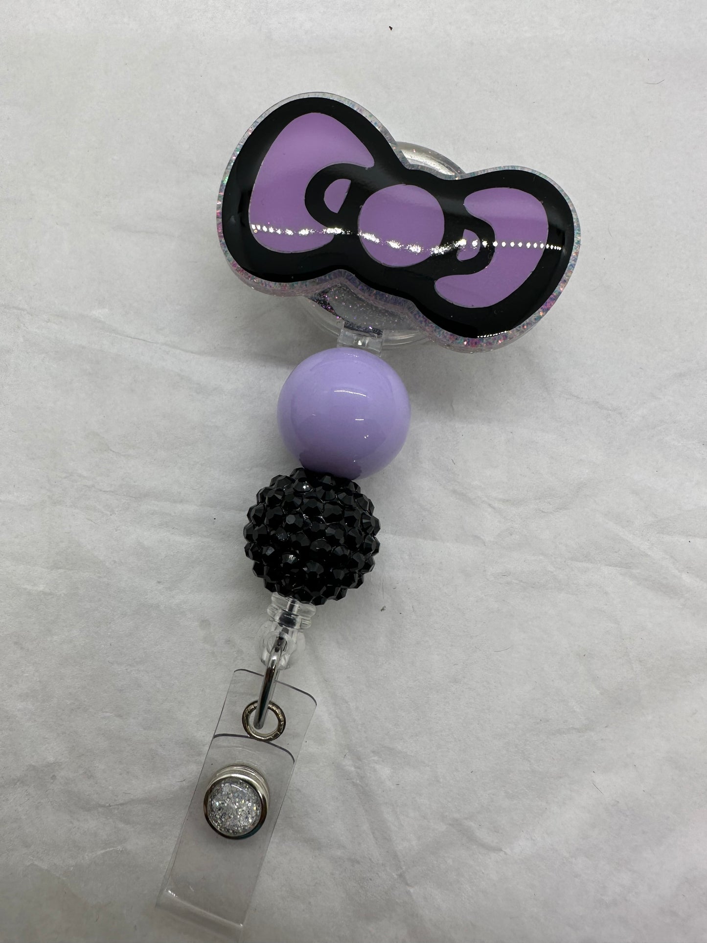 Kitty Bow Badge Reel