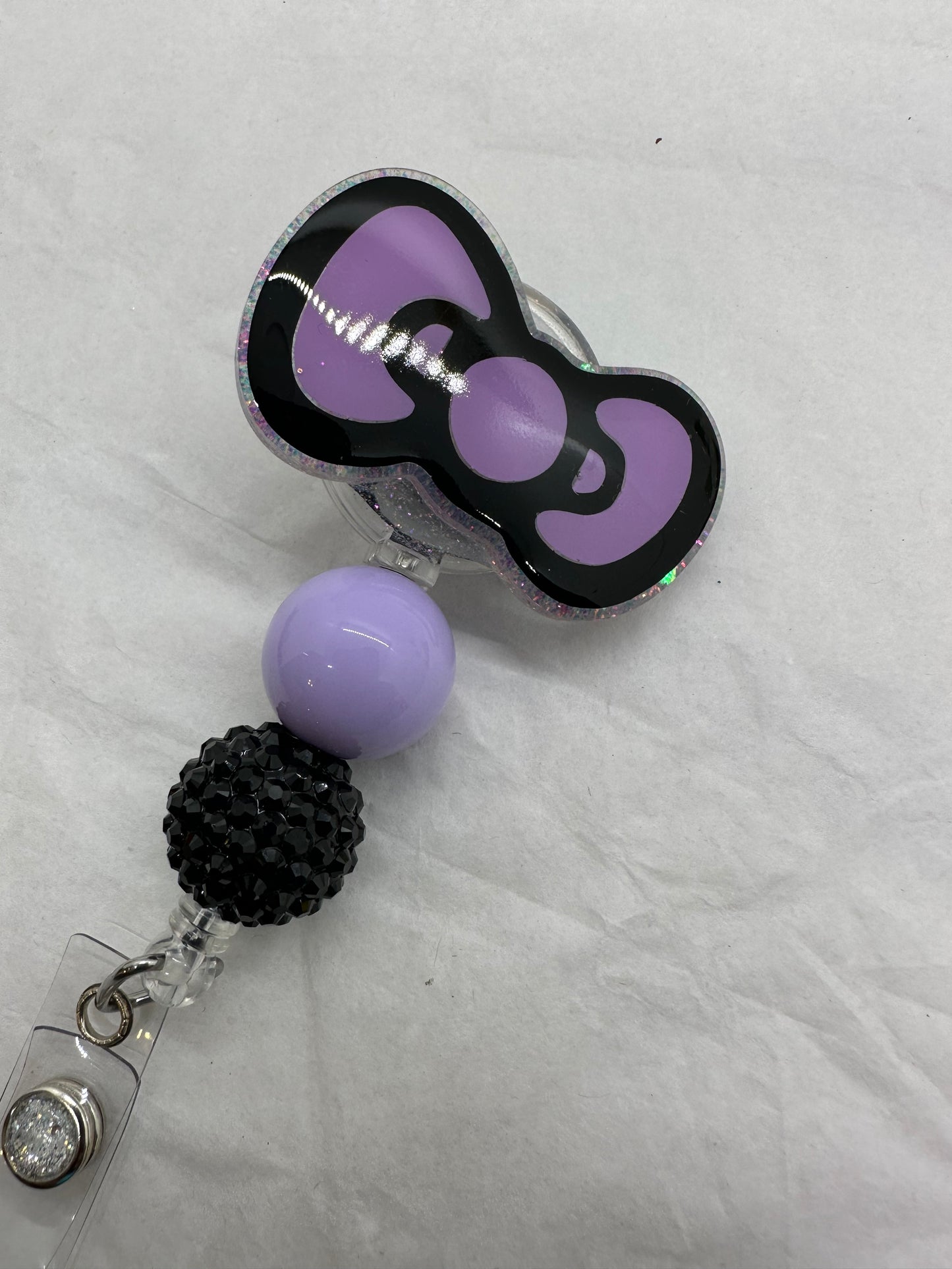 Kitty Bow Badge Reel