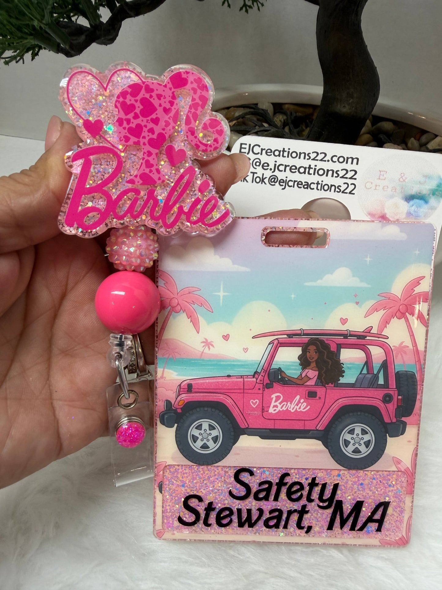 Pink Doll Badge Buddy Set