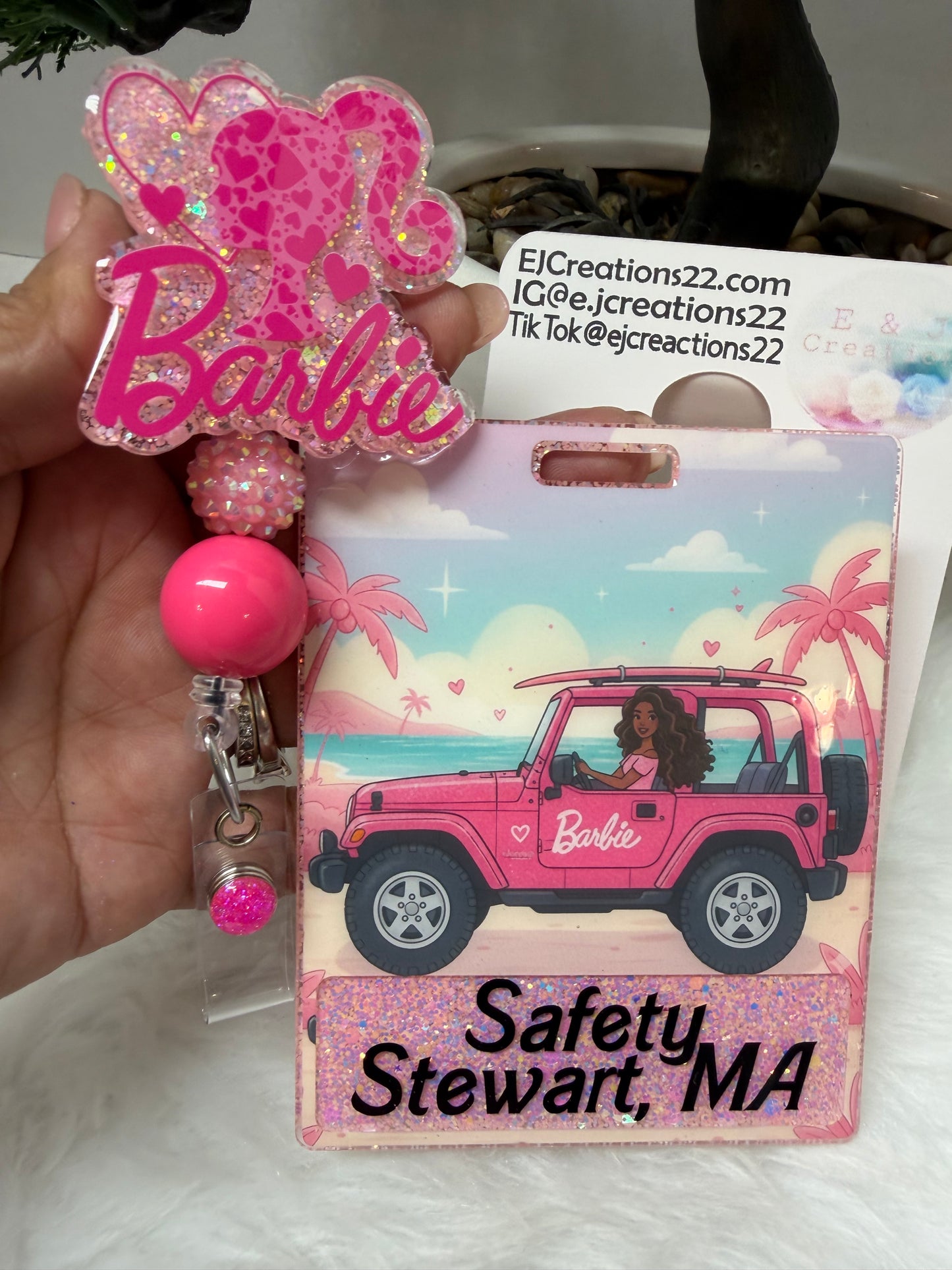 Pink Doll Badge Buddy Set
