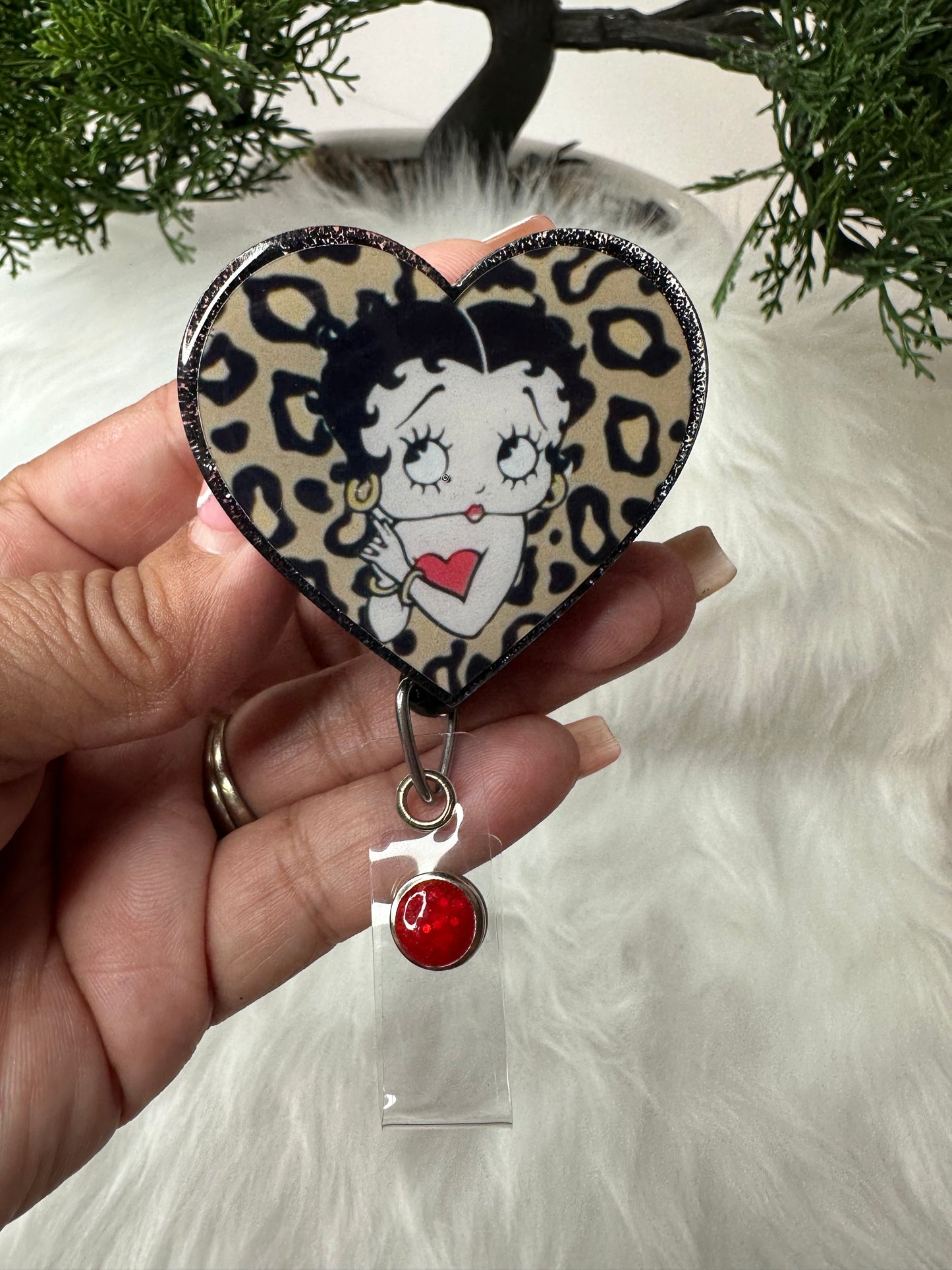 Betty Boo Heart Badge Reel