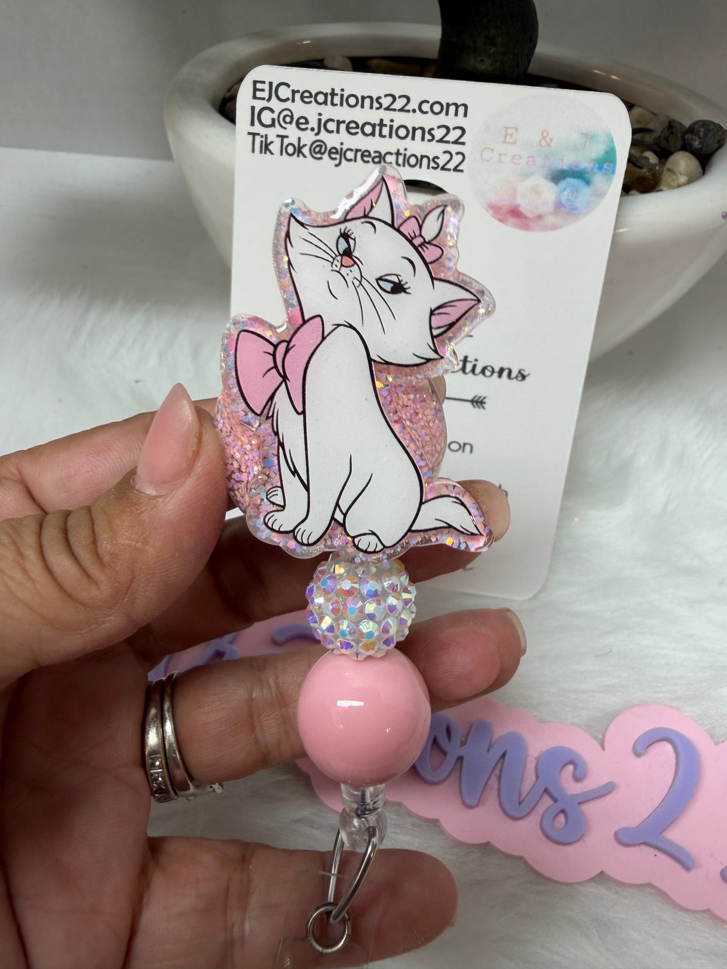 Classy and Sassy Cat Badge Reel