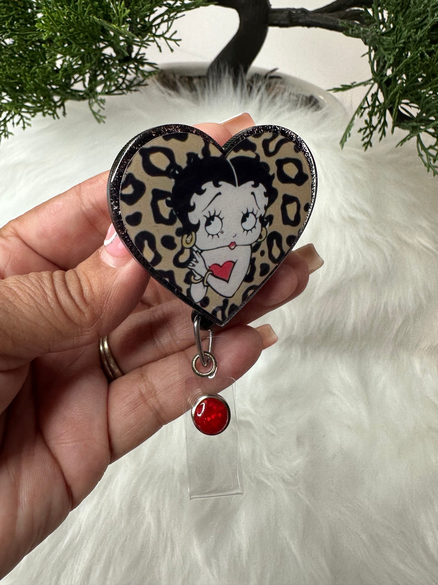 Betty Boo Heart Badge Reel