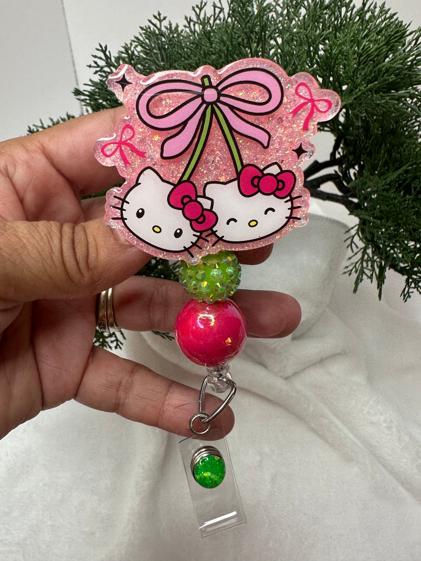 Kitty Coquette Cherry Badge Reel