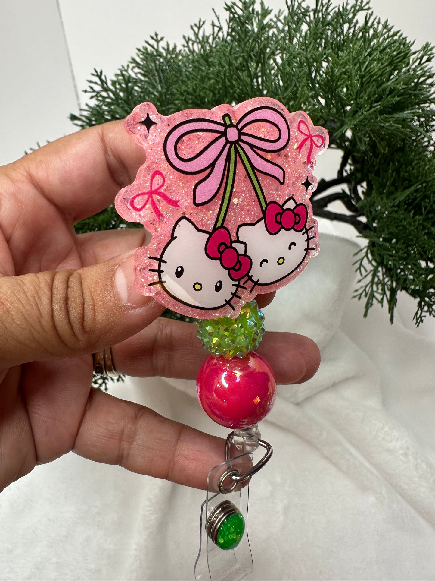 Kitty Coquette Cherry Badge Reel