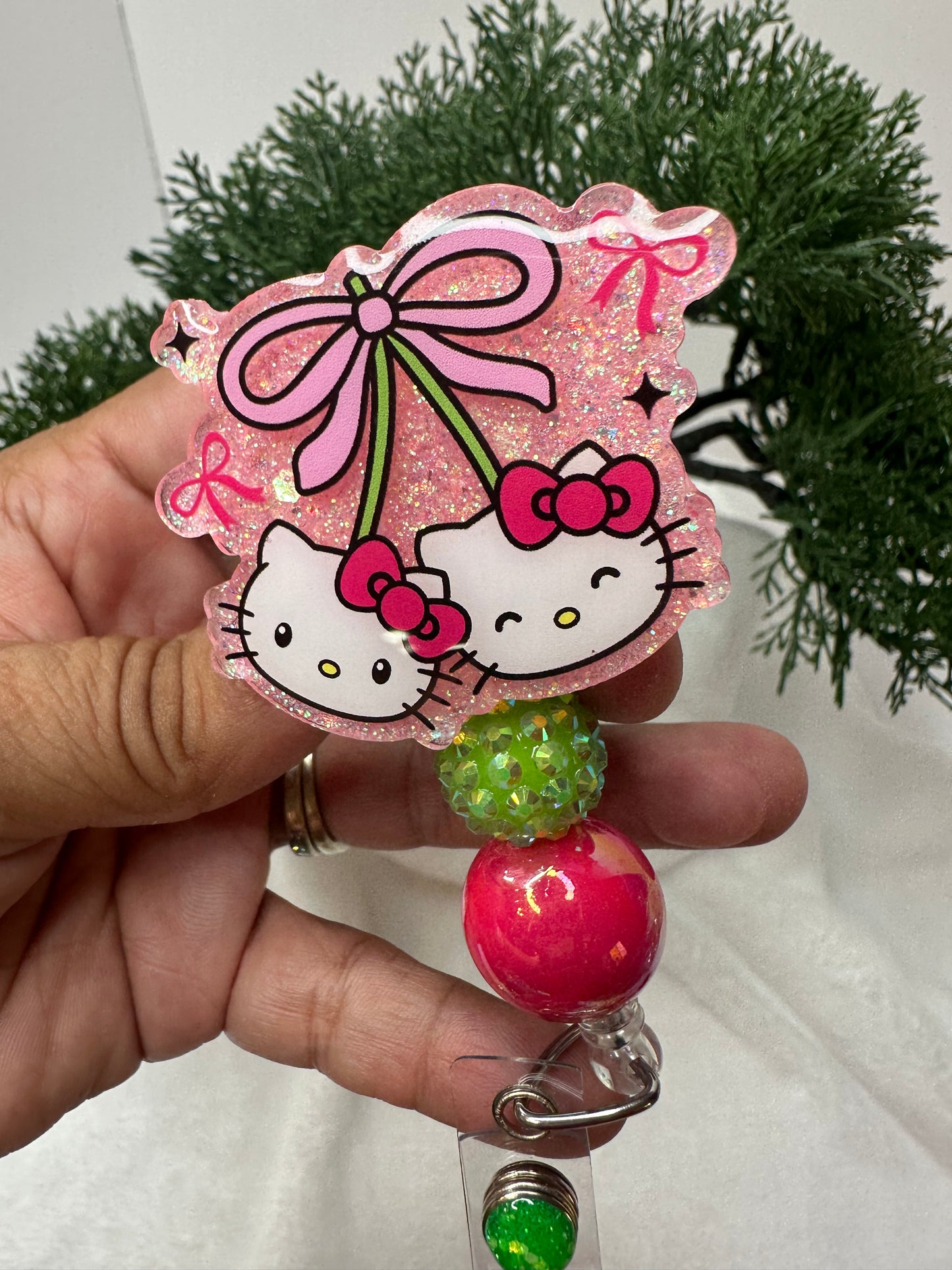 Kitty Coquette Cherry Badge Reel