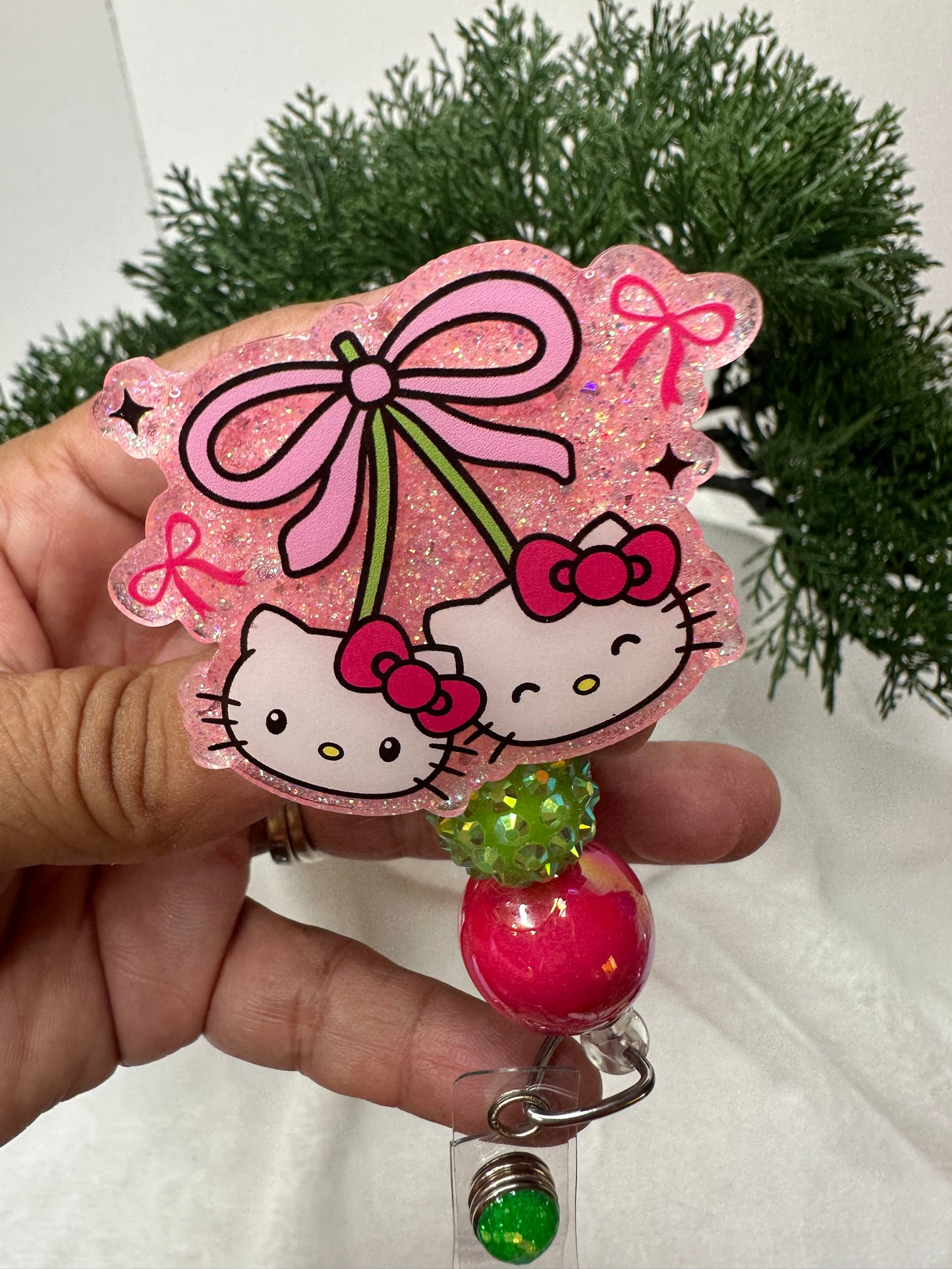 Kitty Coquette Cherry Badge Reel