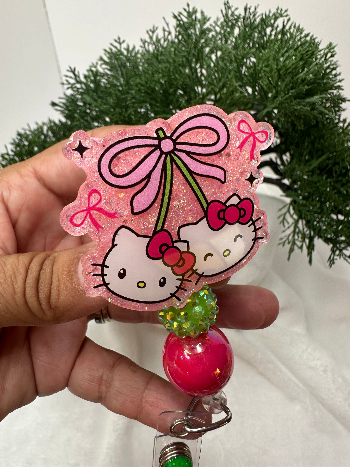 Kitty Coquette Cherry Badge Reel