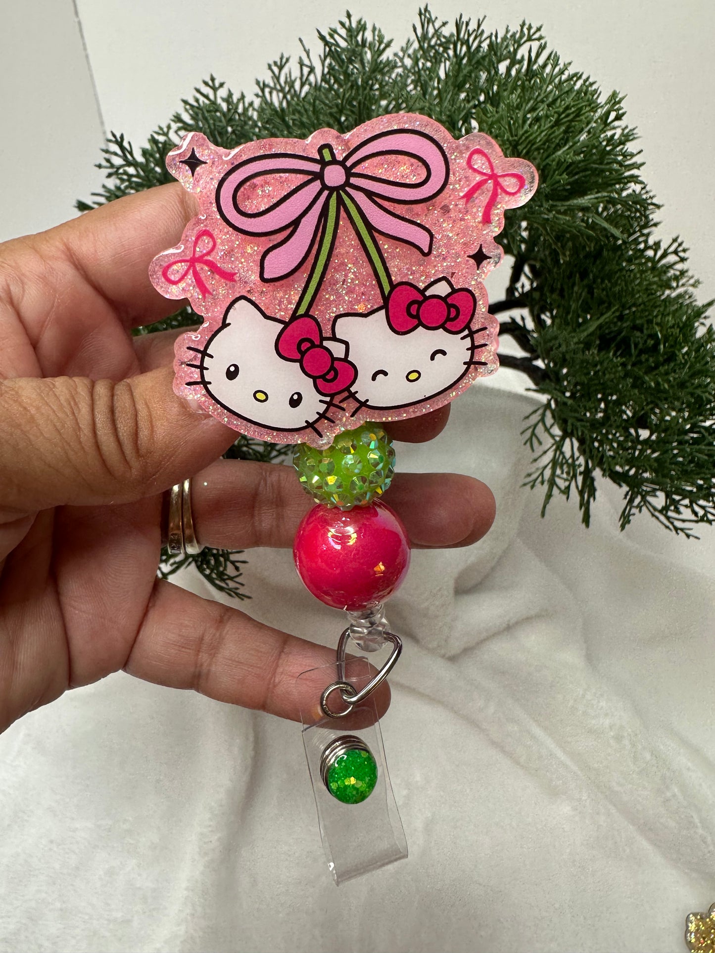 Kitty Coquette Cherry Badge Reel