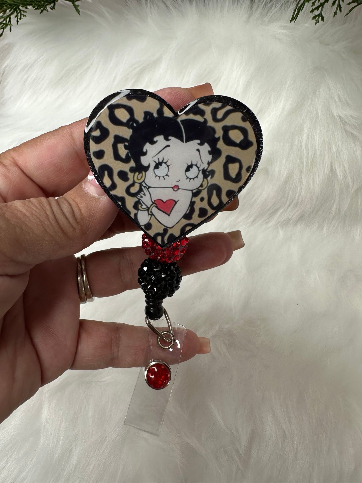 Betty Boo Heart Badge Reel