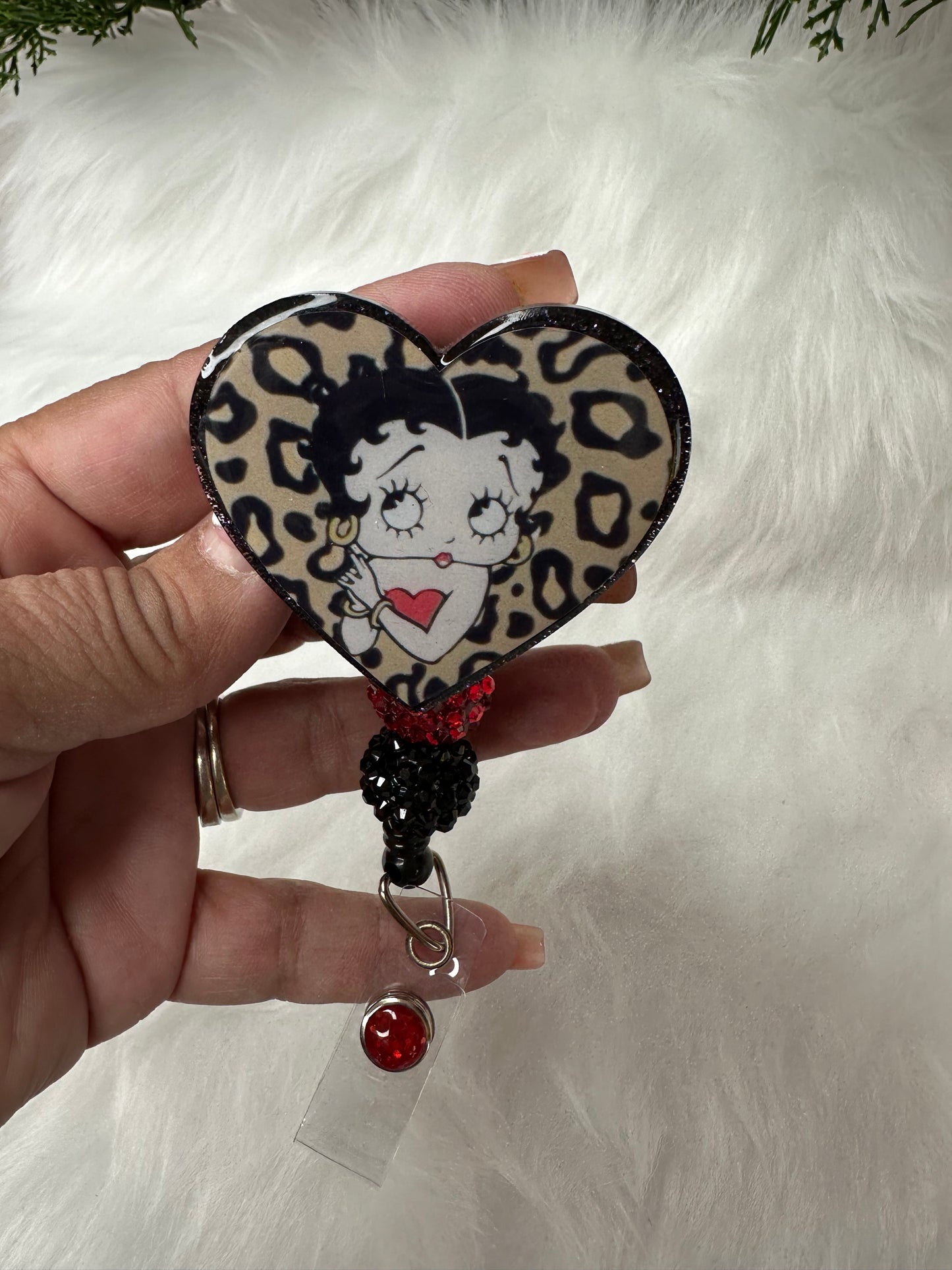 Betty Boo Heart Badge Reel