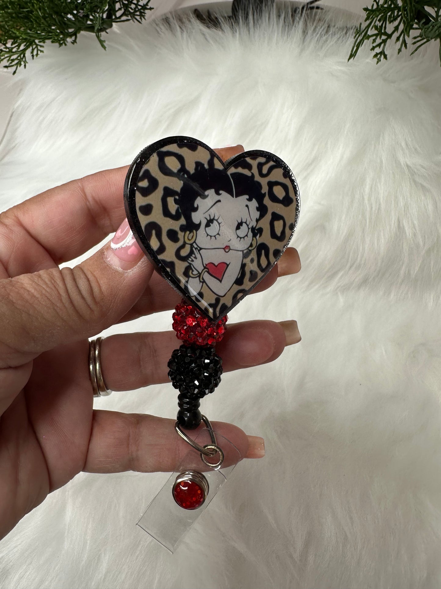 Betty Boo Heart Badge Reel