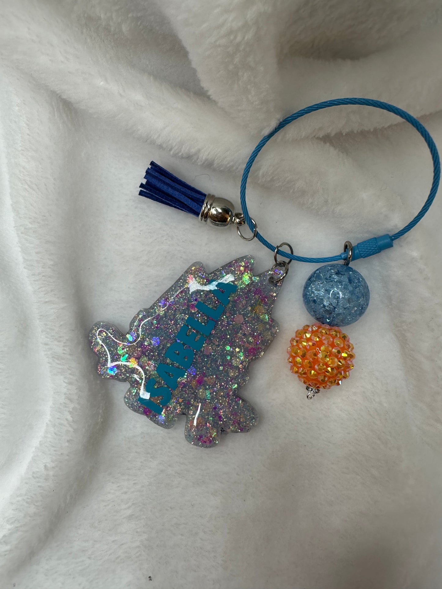 Blue Pup Bag/Backpack Charm Tag