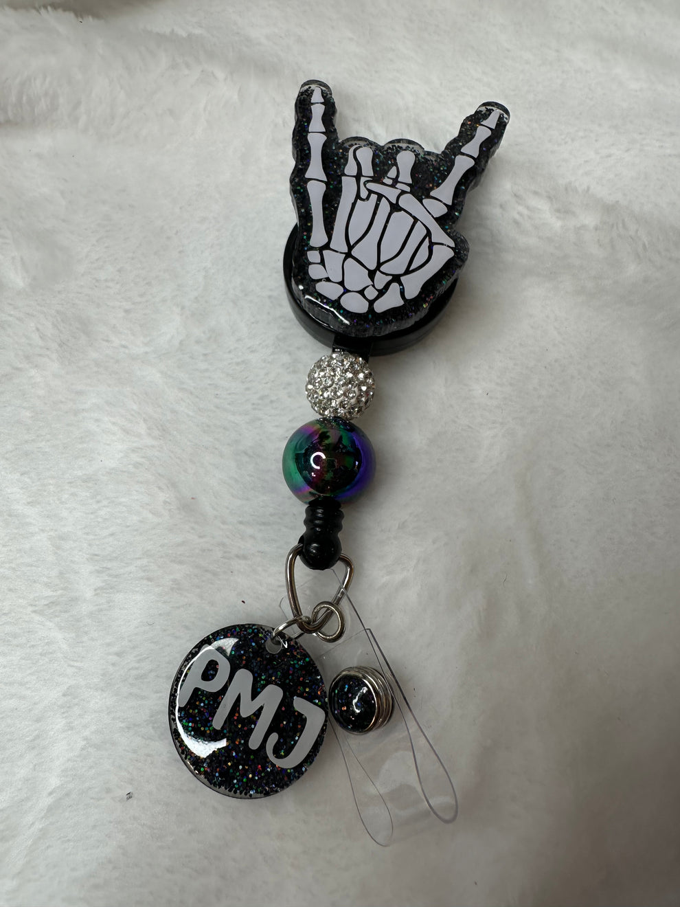 Hard Rock Skelleton Hand Badge Reel - EJCreations22