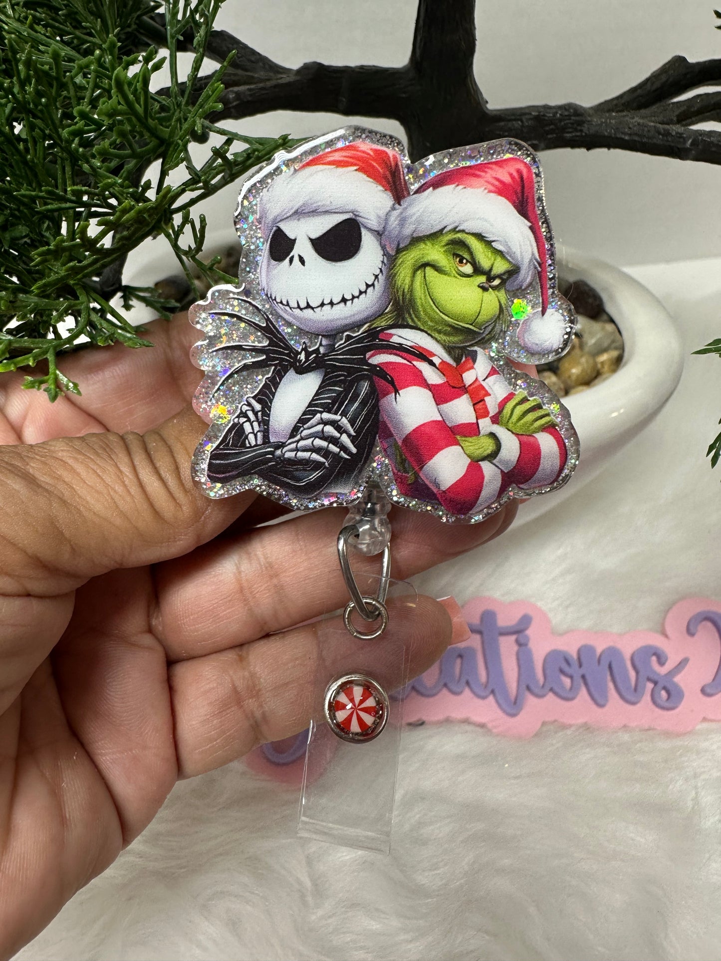 Jack and Grinch Badge Reel