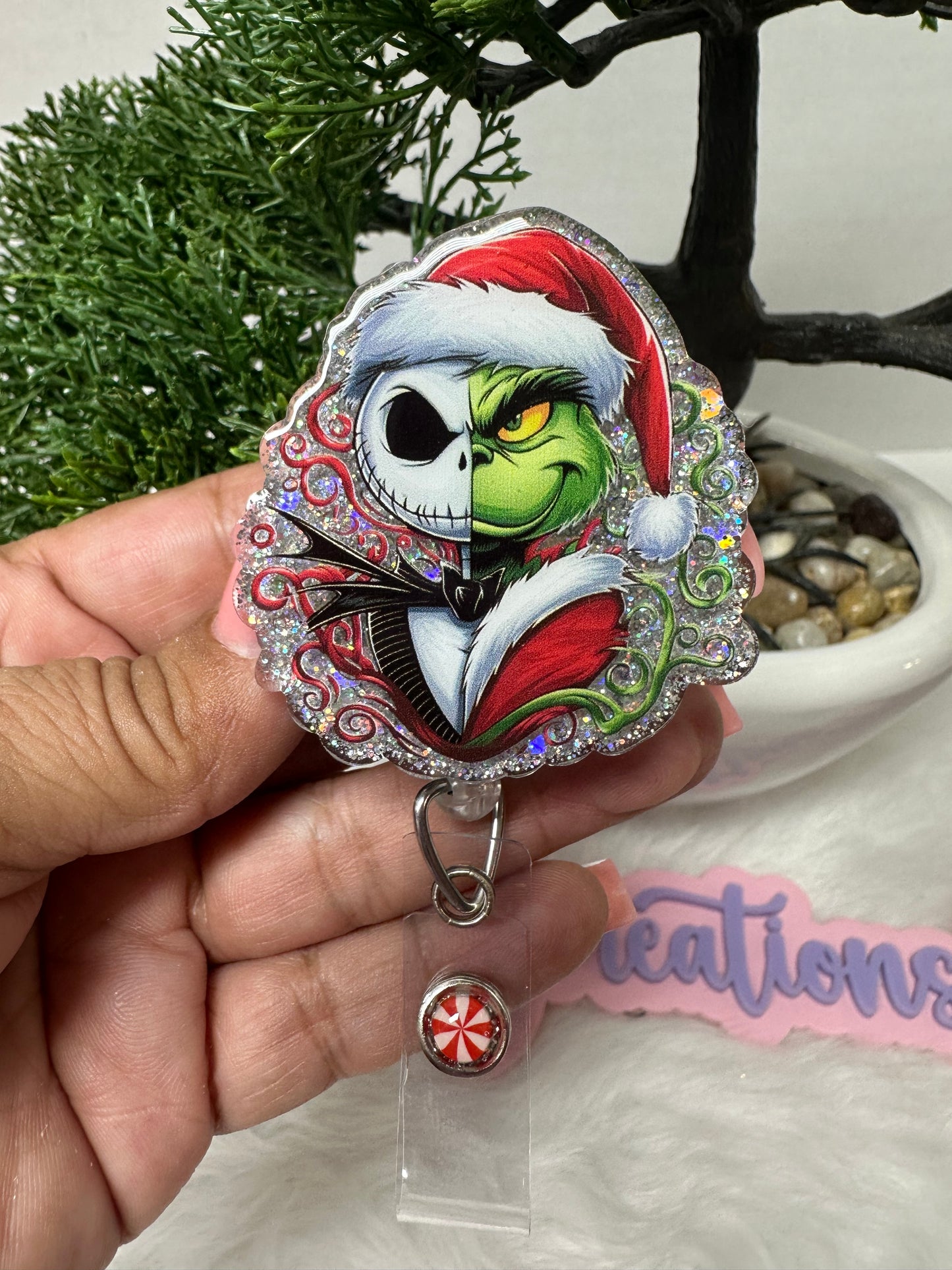 Jack and Grinch Badge Reel