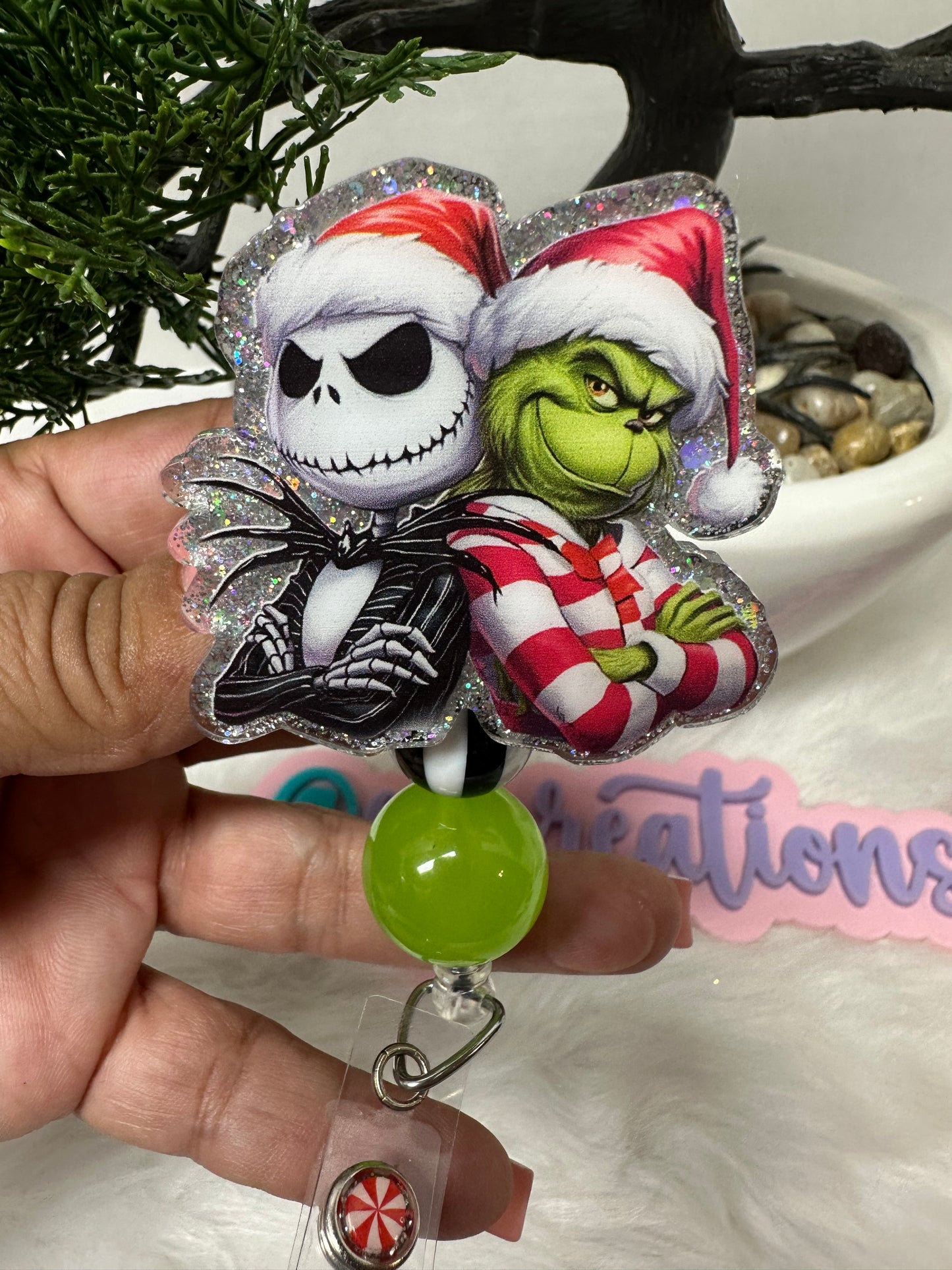 Jack and Grinch Badge Reel