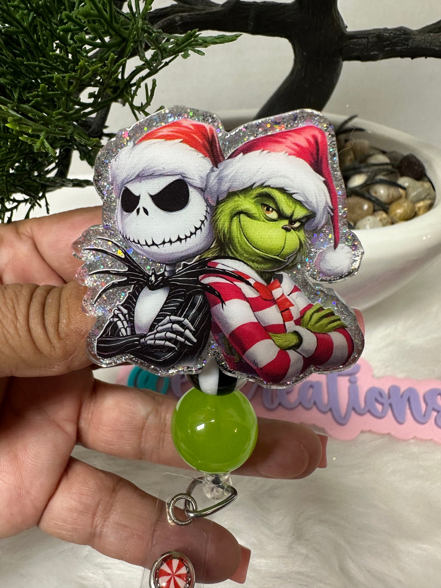 Jack and Grinch Badge Reel