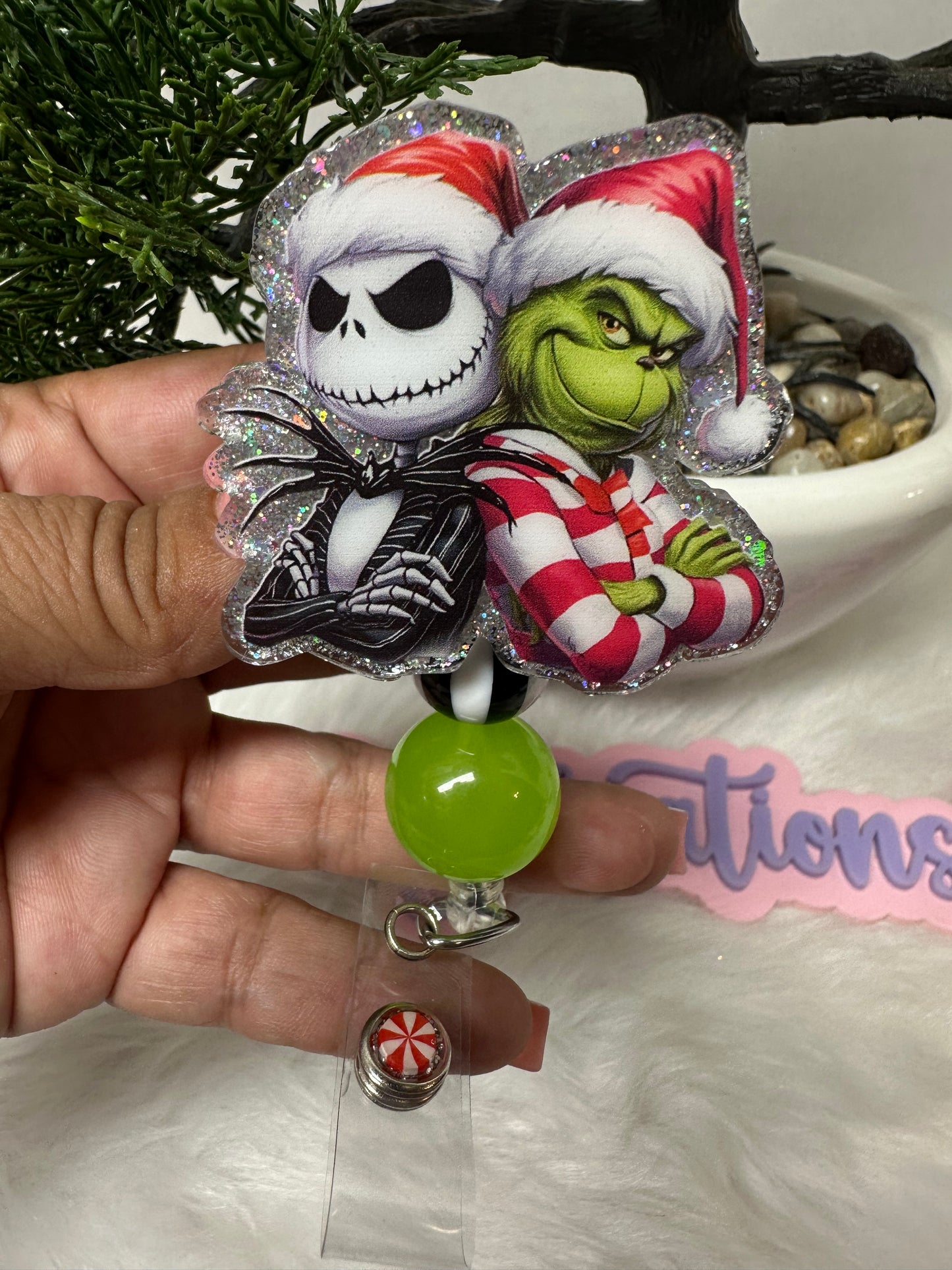 Jack and Grinch Badge Reel