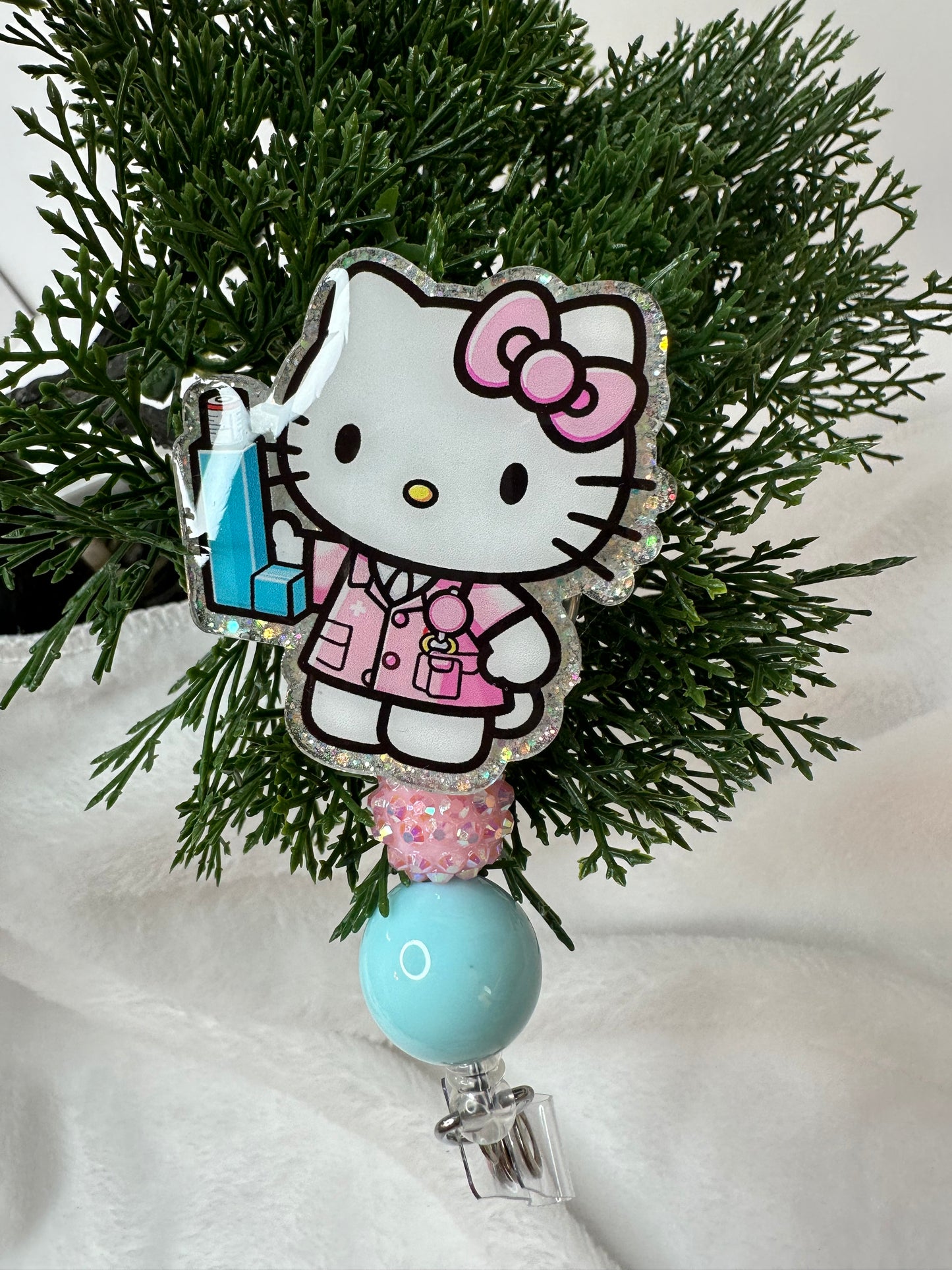 Kitty Respiratory Therapist Badge Reel