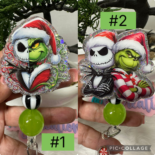 Jack and Grinch Badge Reel