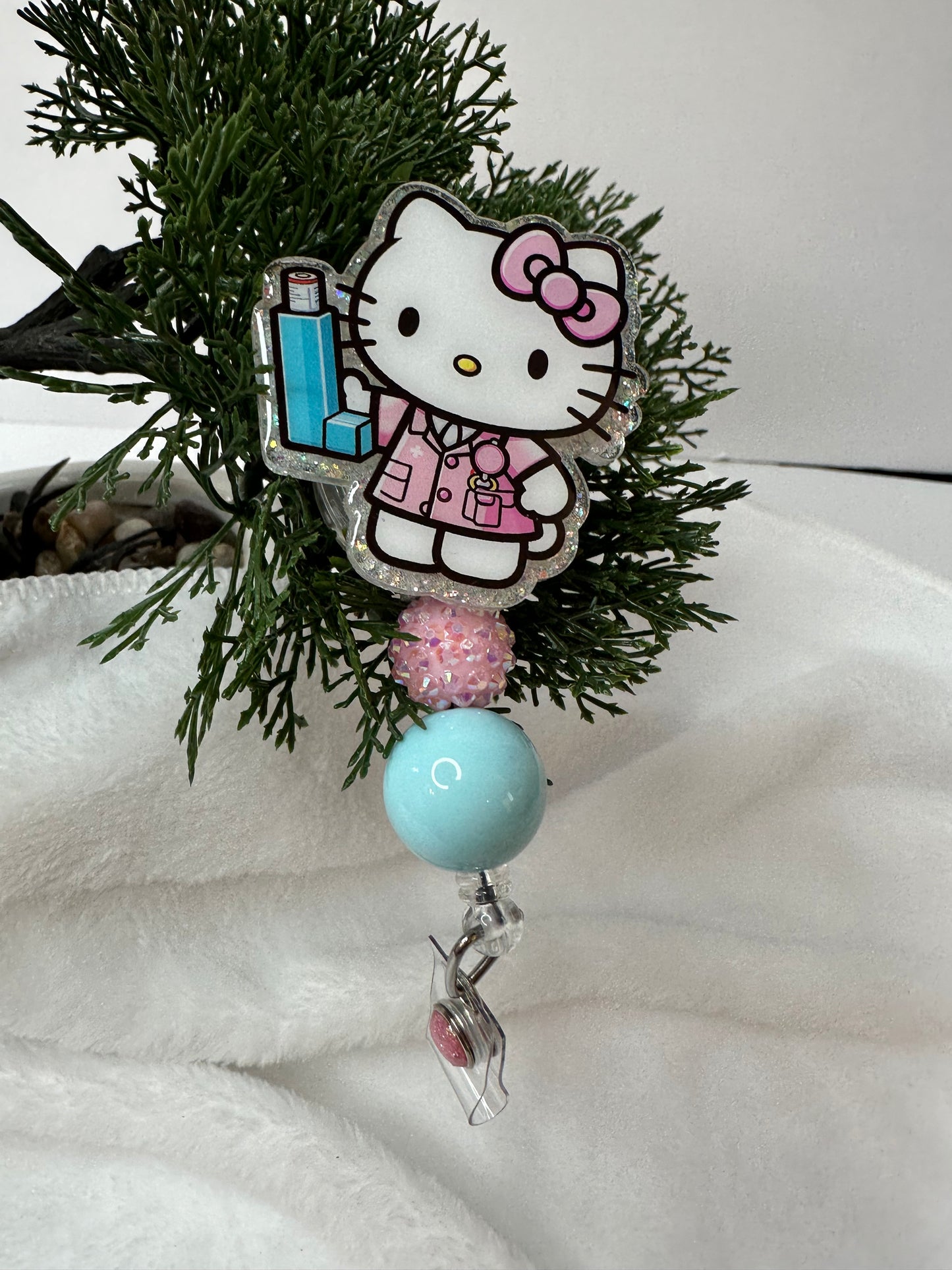 Kitty Respiratory Therapist Badge Reel