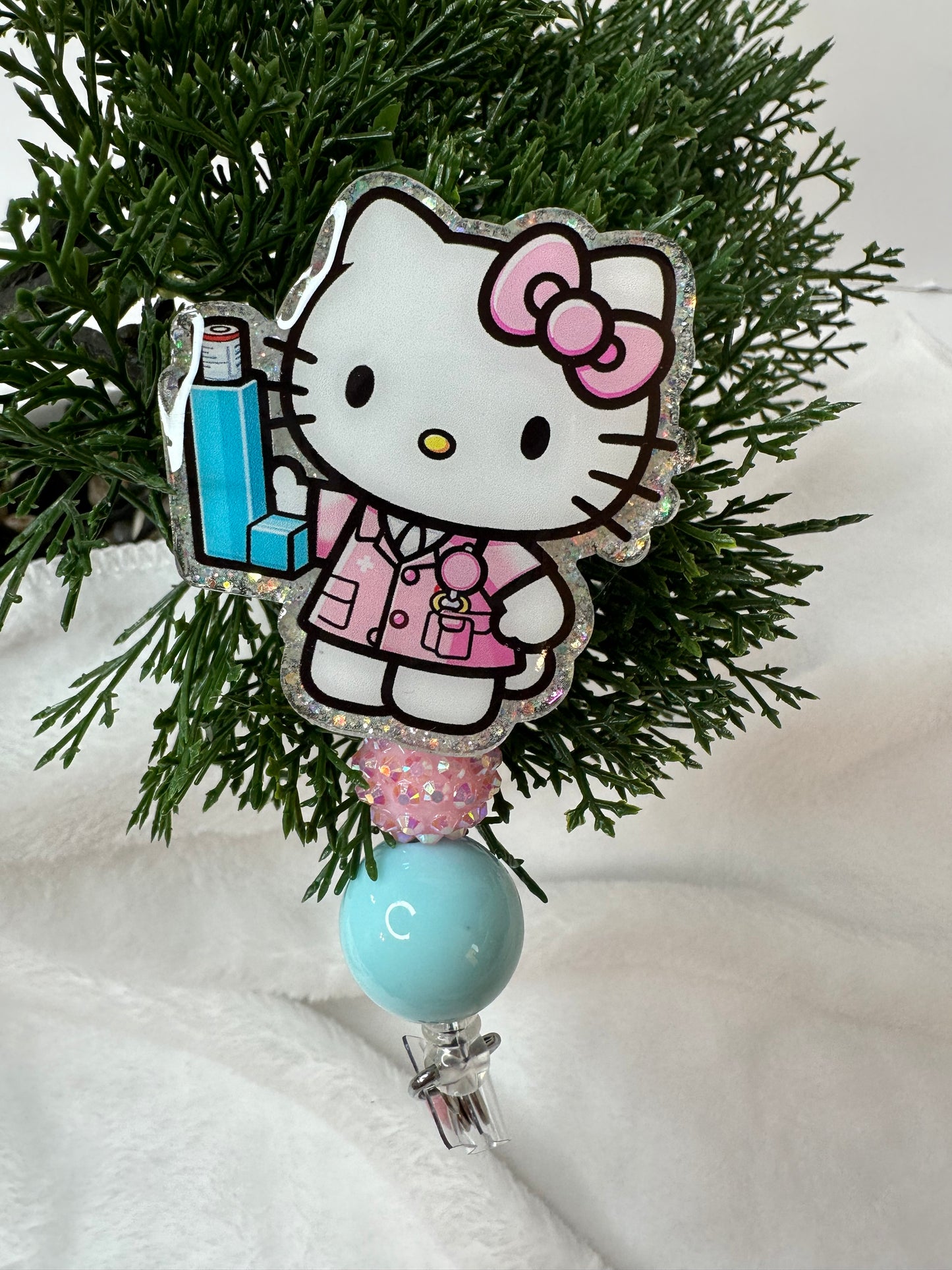 Kitty Respiratory Therapist Badge Reel