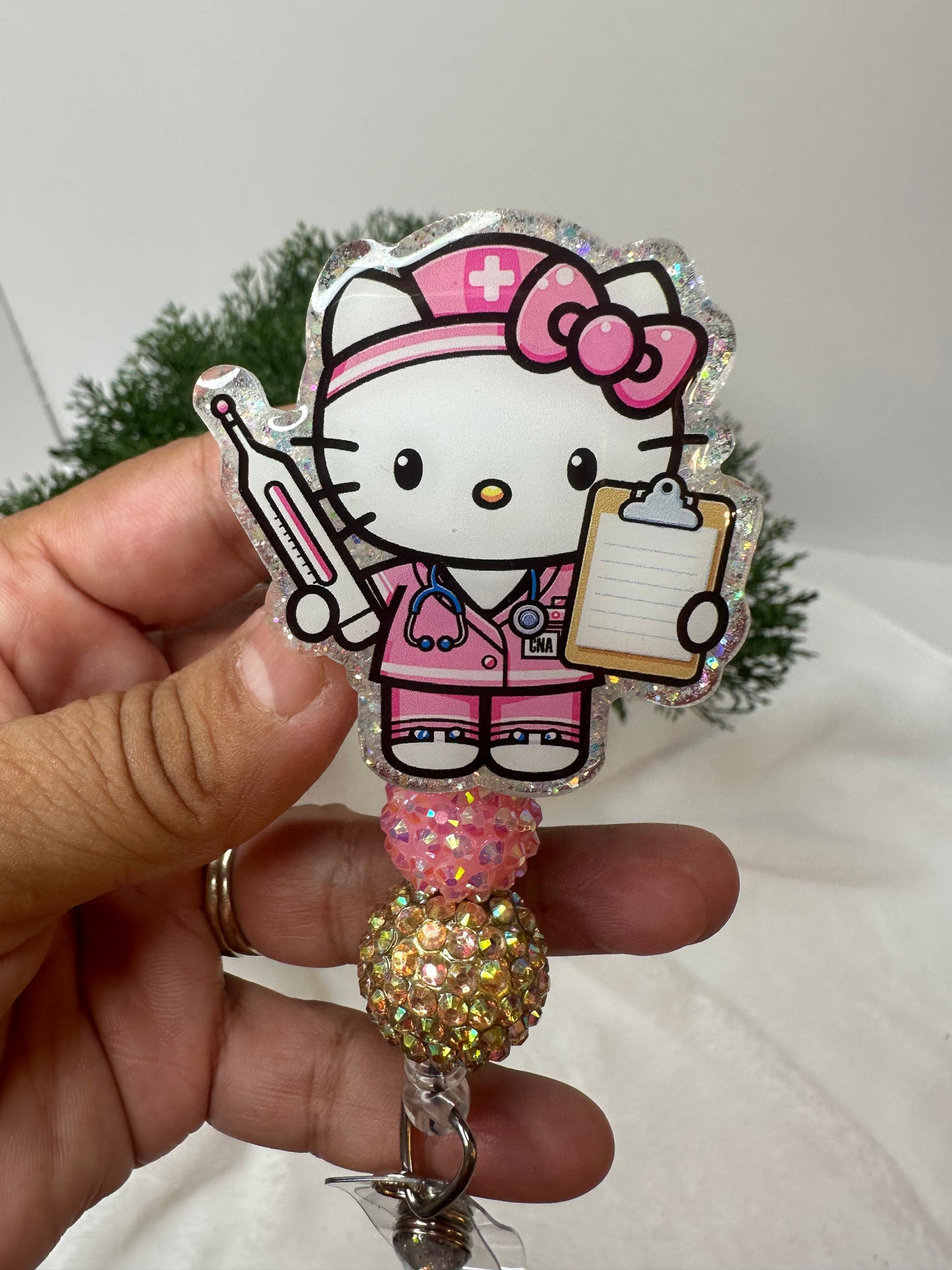 Pink Kitty CNA Badge Reel