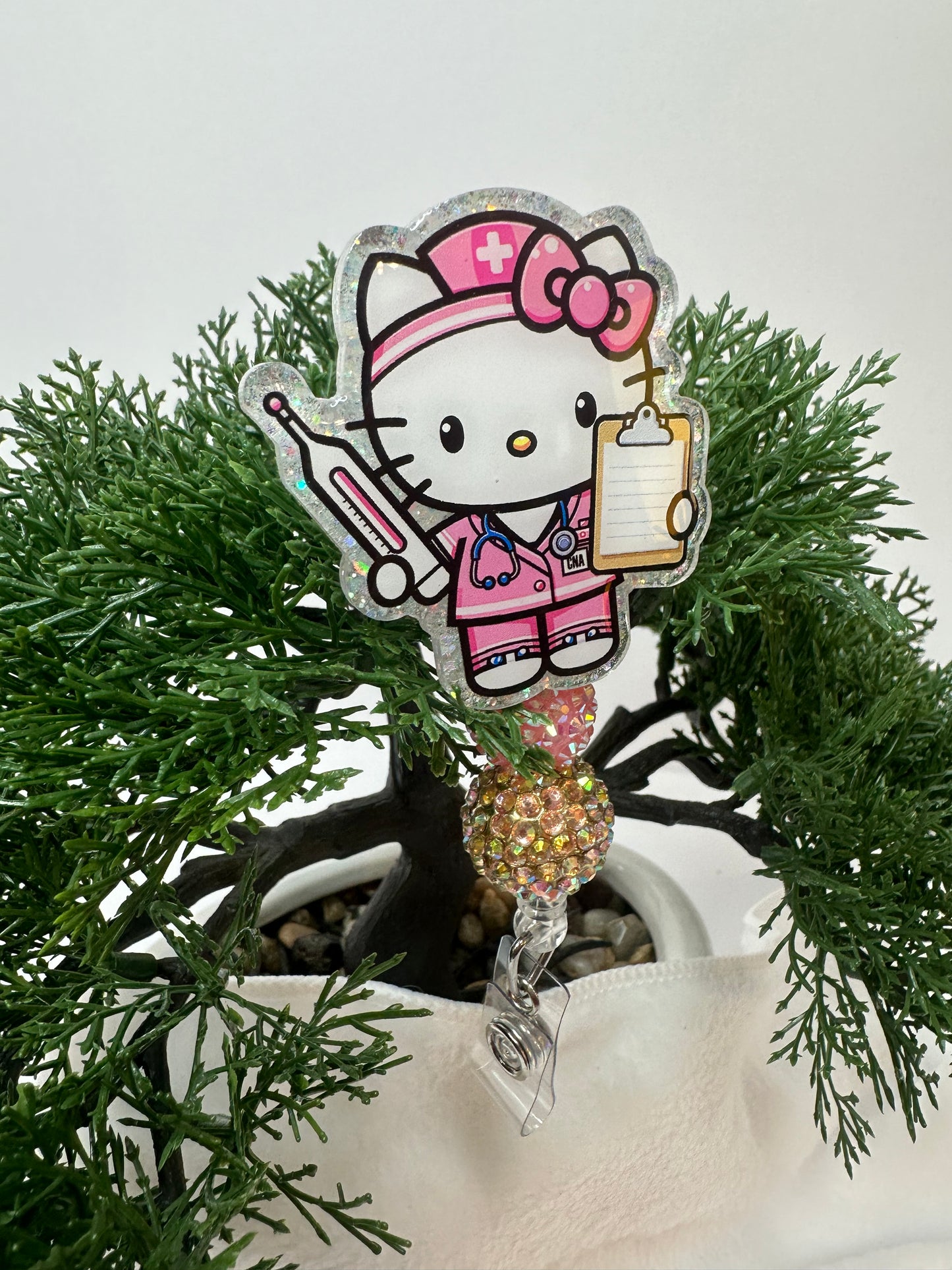 Pink Kitty CNA Badge Reel