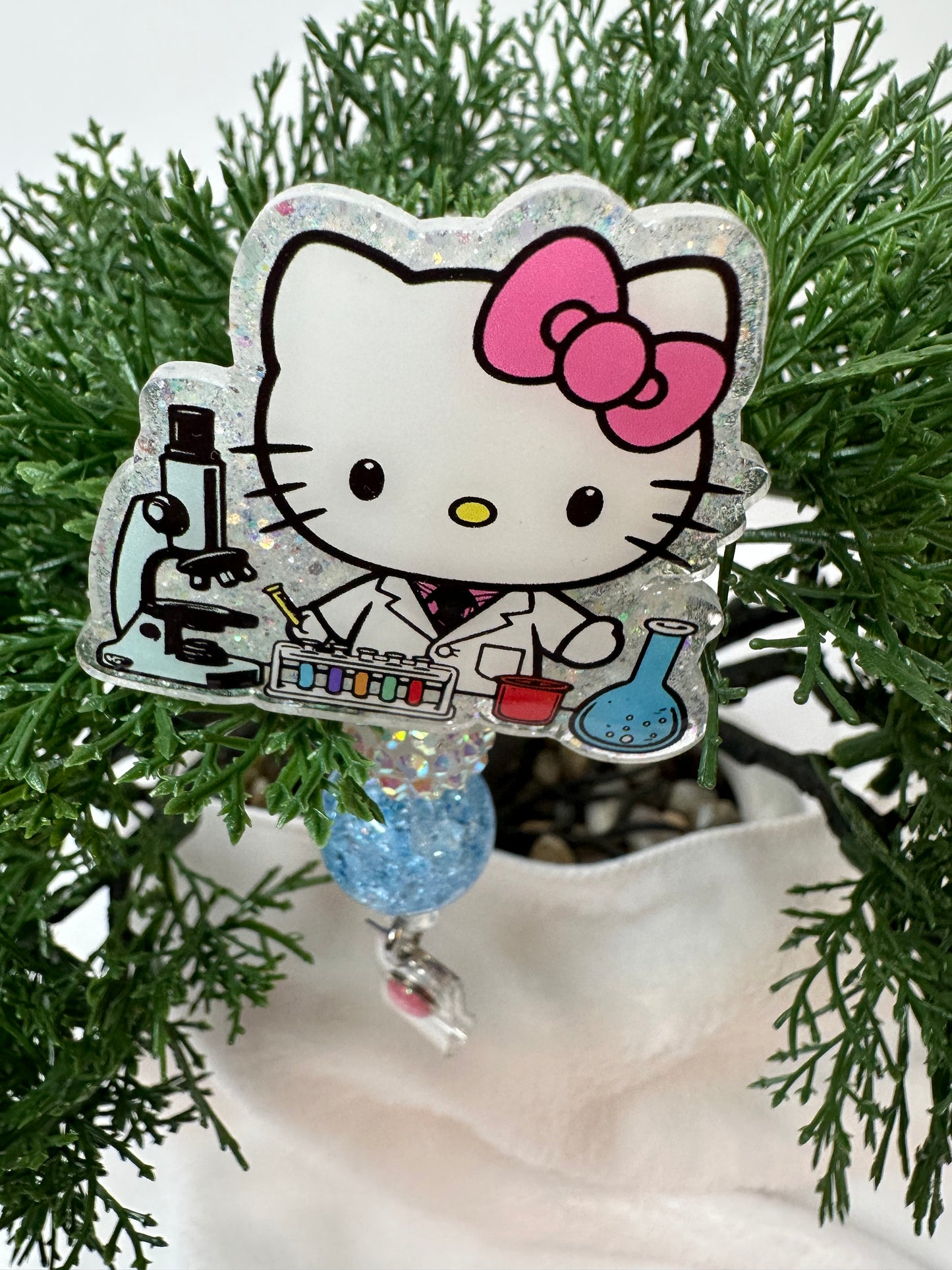 Kitty Lab Tech Badge Reel