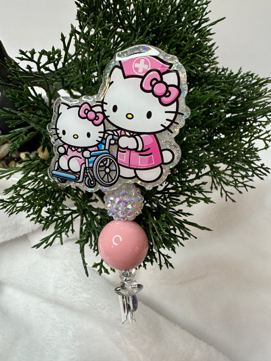 Kitty Outpatient Nurse Badge Reel