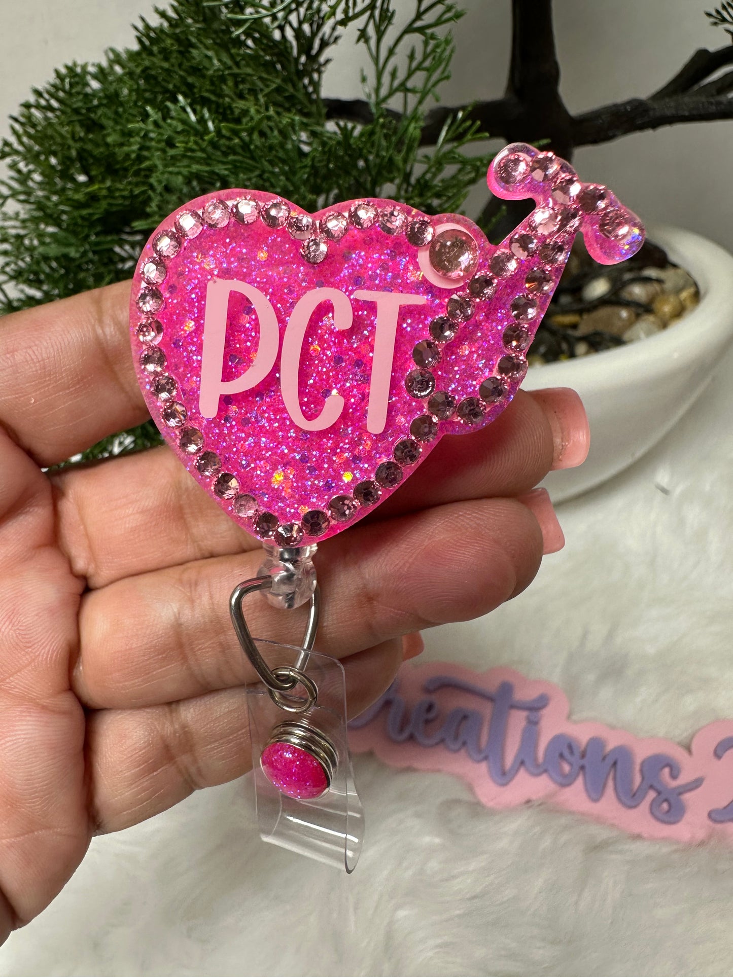 Stethoscope Nurse Heart Badge Reel