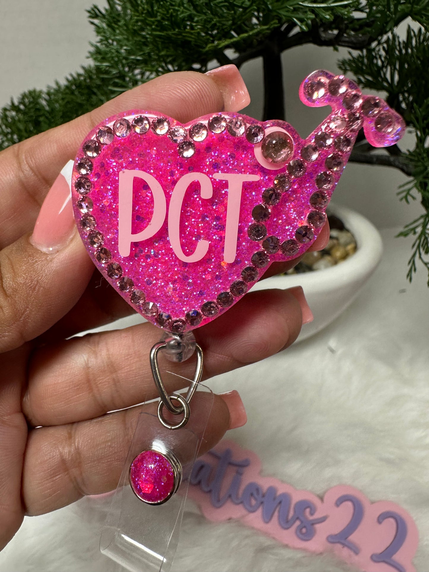 Stethoscope Nurse Heart Badge Reel