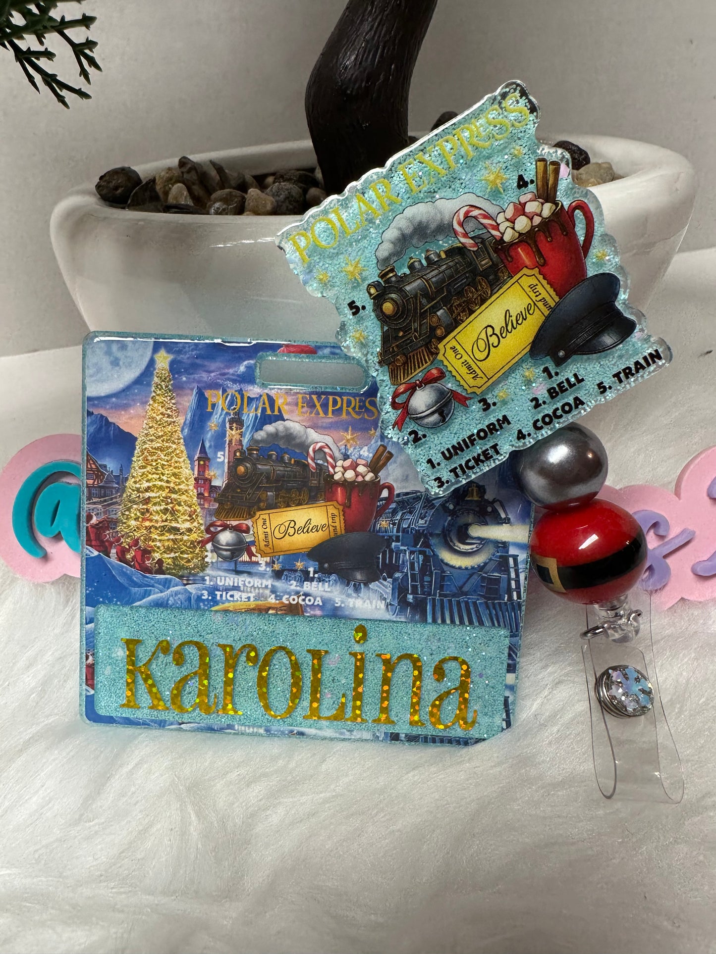 Christmas Train Badge Buddy Set