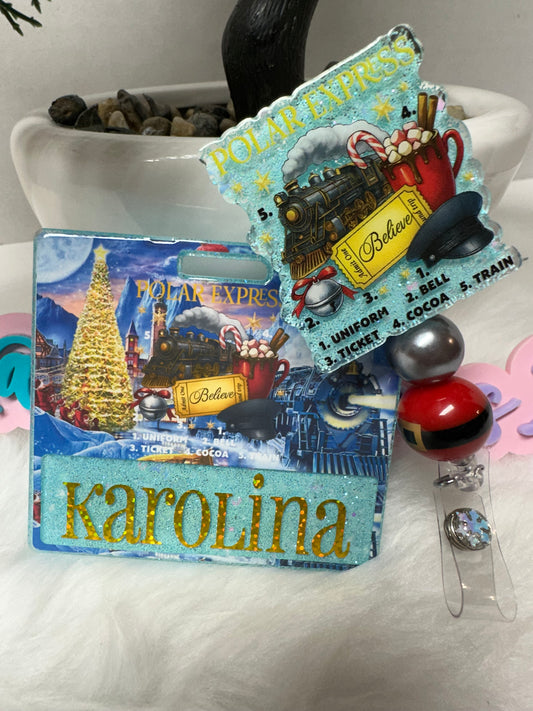 Christmas Train Badge Buddy Set